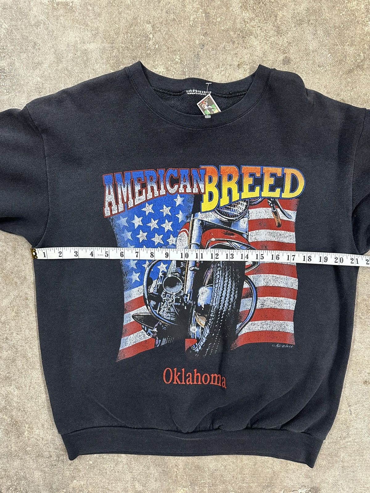 Vintage Vintage 90s American Breed Oklahoma Biker Sweatshirt Size US S / EU 44-46 / 1 - 8 Thumbnail