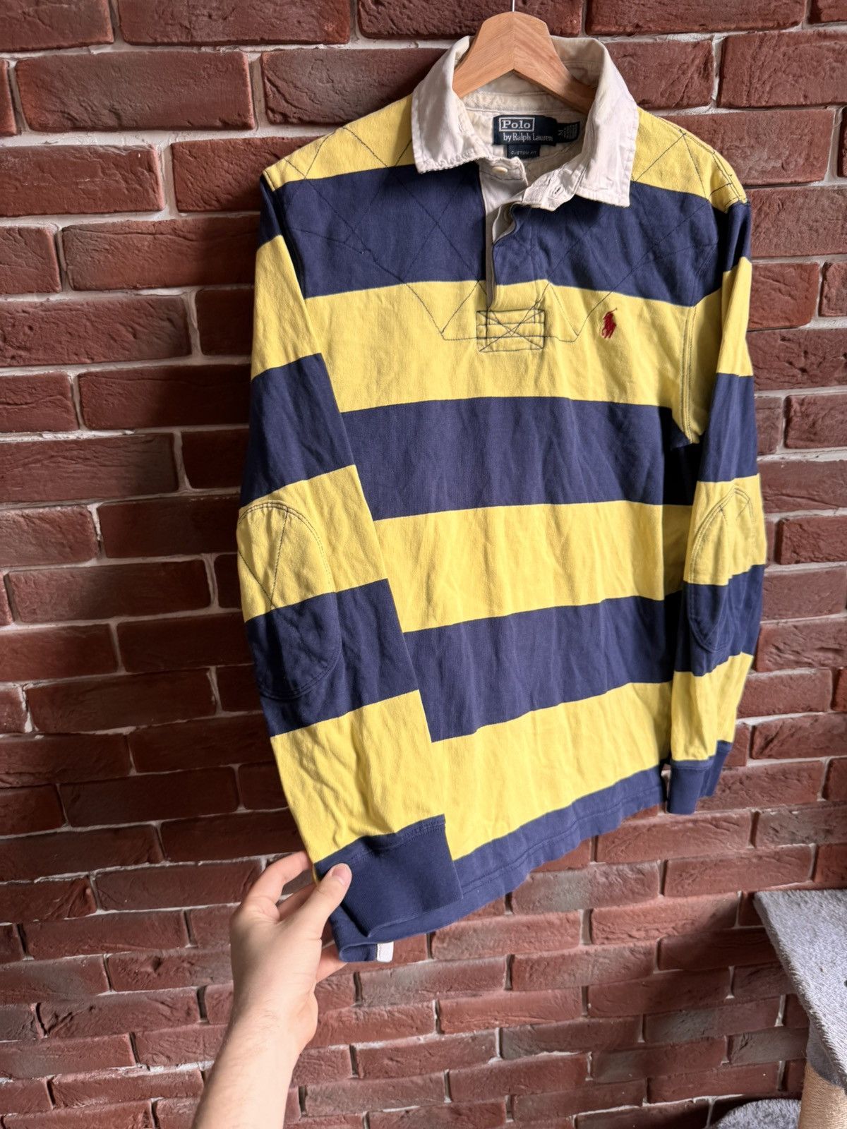 Polo Ralph Lauren Vintage Rugby Yellow Long Sleeve Polo Ralph Lauren PRL Size US M / EU 48-50 / 2 - 4 Thumbnail