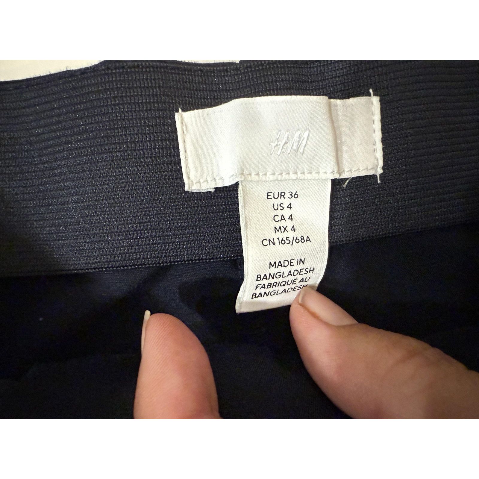 H&M H&M Pants Womens 4 Navy Blue Tapered Ankle Dress Slacks Size 27" / US 4 / IT 40 - 3 Thumbnail