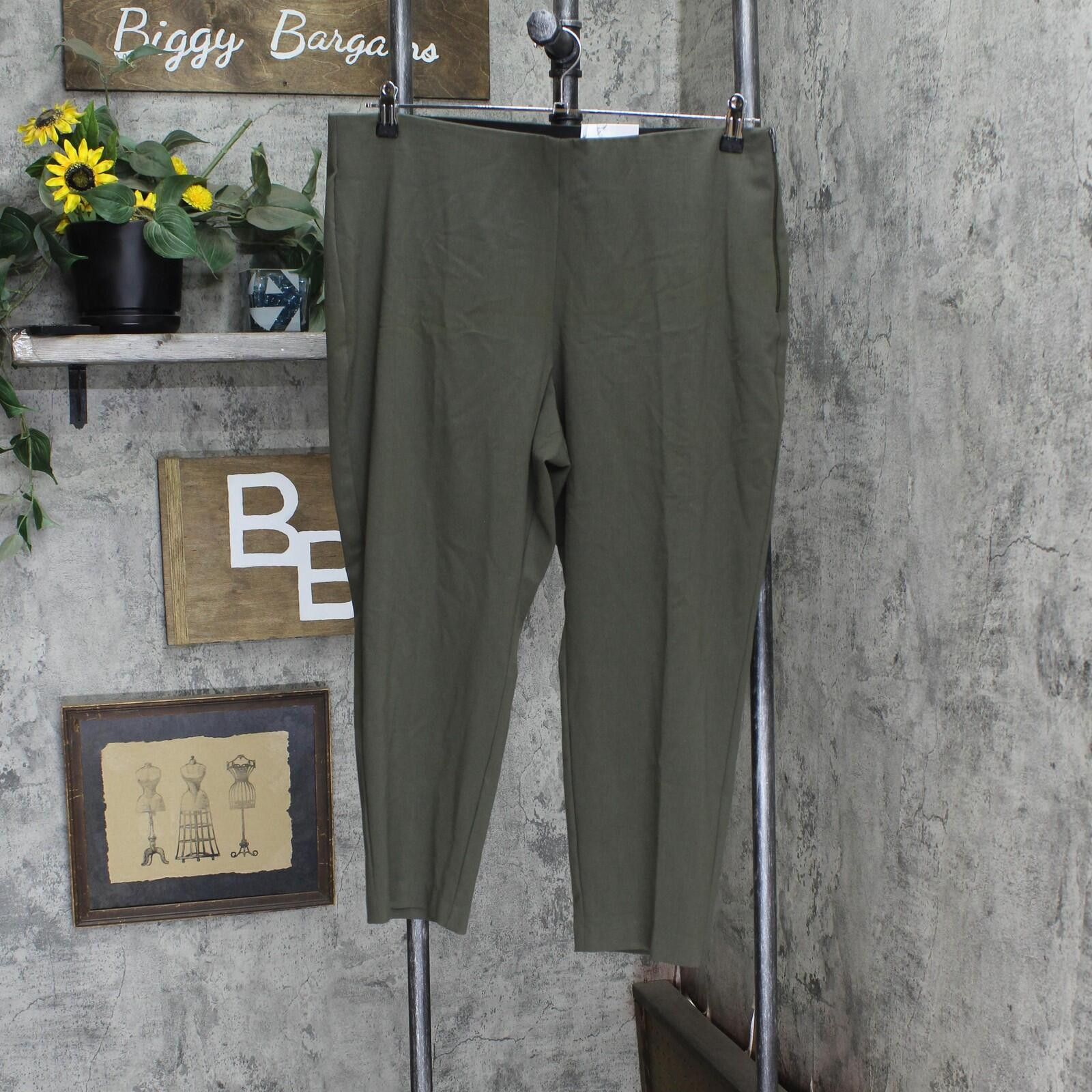 Nine West Nwt Nine West Zip Skinny Ankle Pants Olive Green 18p Short Size 40" / US 18 - 1 Thumbnail