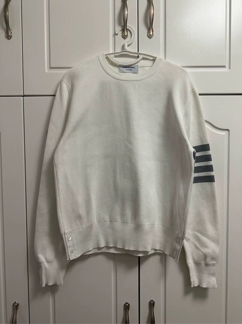 Thom Browne Thom Browne size1 Four stripe knit hoodie Size US S / EU 44-46 / 1 - 1 Thumbnail