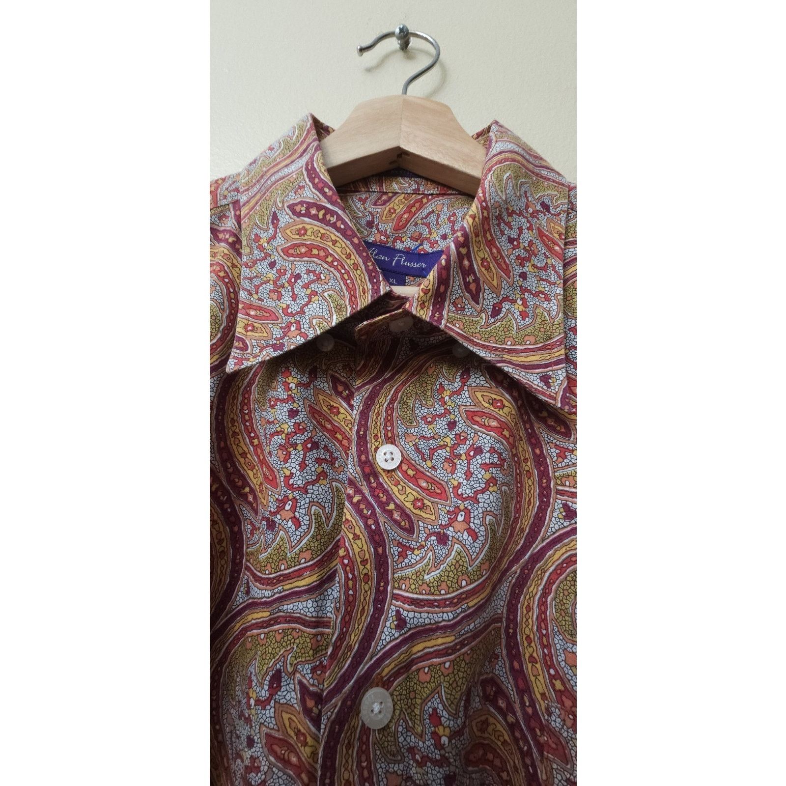 Alan Flusser Alan Flusser Button Down Shirt Botanical Paisley Floral Deer Size US XL / EU 56 / 4 - 3 Thumbnail