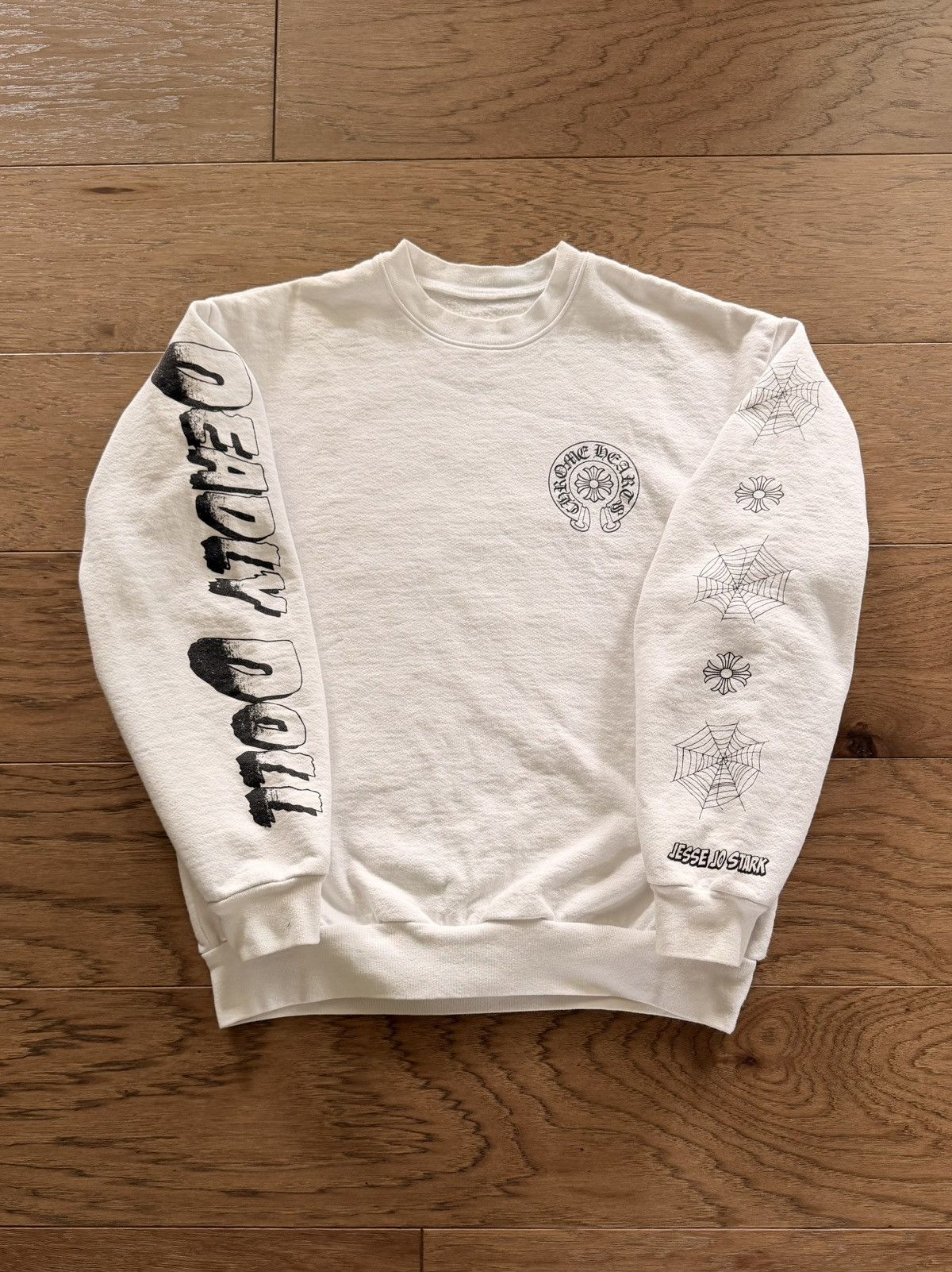 Chrome Hearts Chrome Hearts Deadly Doll Spider Web Crewneck Sweatshirt Med Size US M / EU 48-50 / 2 - 1 Thumbnail