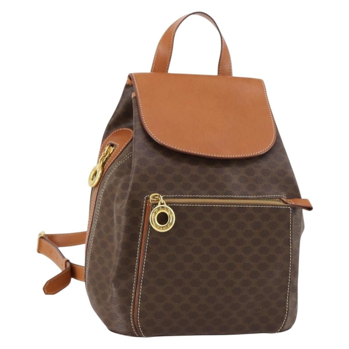 Celine Celine Vintage Macadam Backpack Canvas and Leather Size ONE SIZE - 1 Thumbnail
