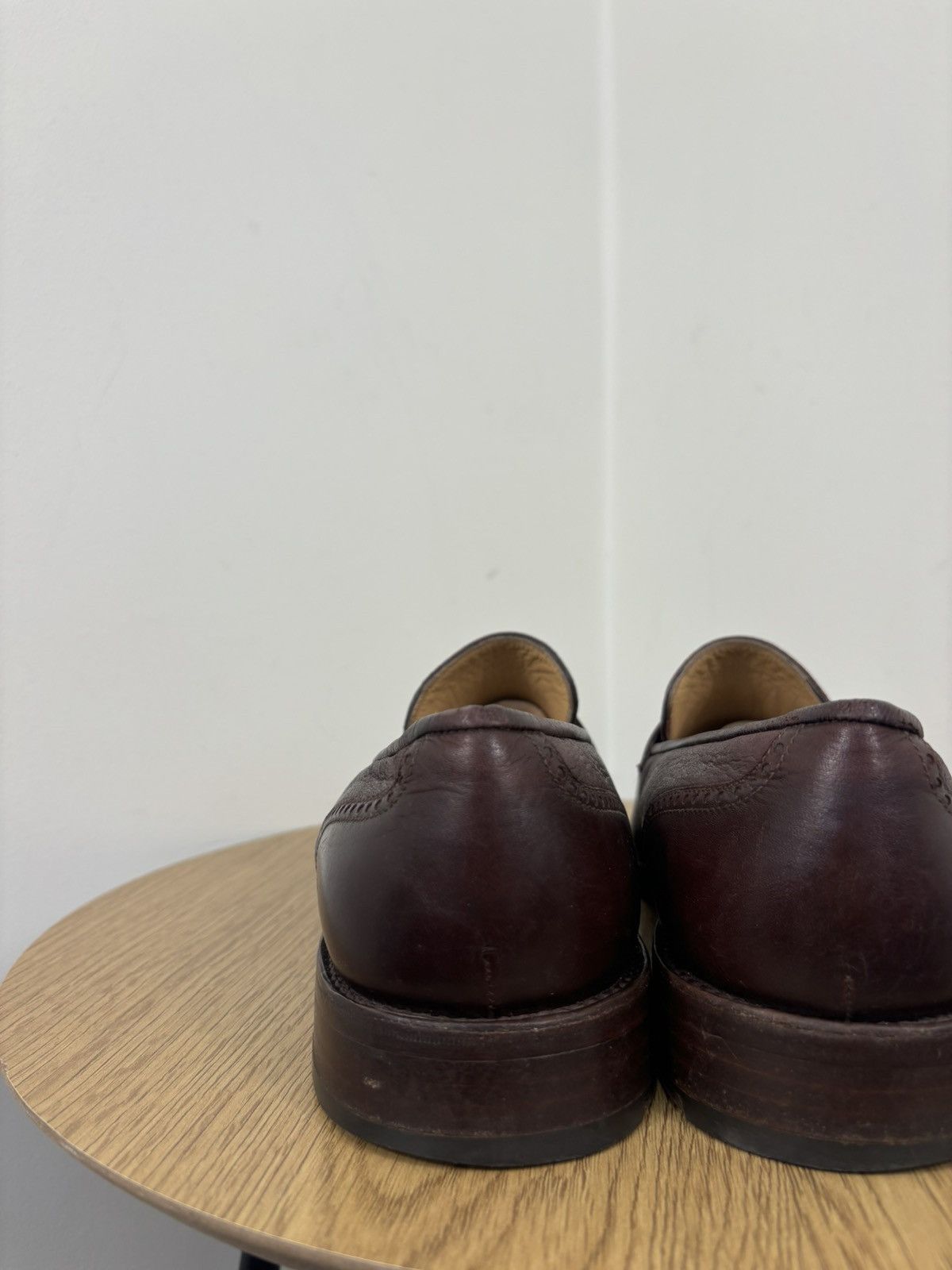 Gravati Gravati Vintage Men’s Burgundy Brown Leather Penny Loafers Size US 8.5 / EU 41-42 - 15 Thumbnail