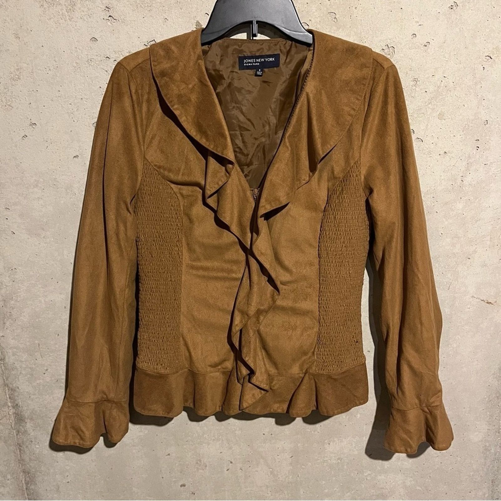 Jones New York Jones New York Signature Size 8 Faux Suede Zip Up Jacket Size M / US 6-8 / IT 42-44 - 11 Thumbnail