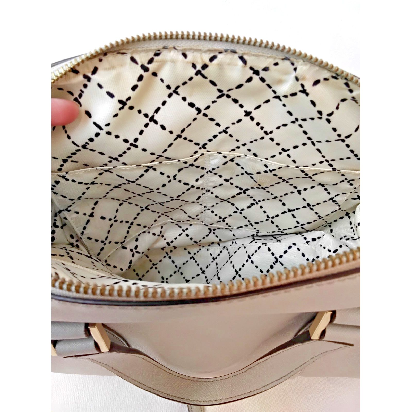 Kate Spade Kate Spade Dome Handbag Gray Pebbled Leather Purse Crossbody Size ONE SIZE - 11 Thumbnail