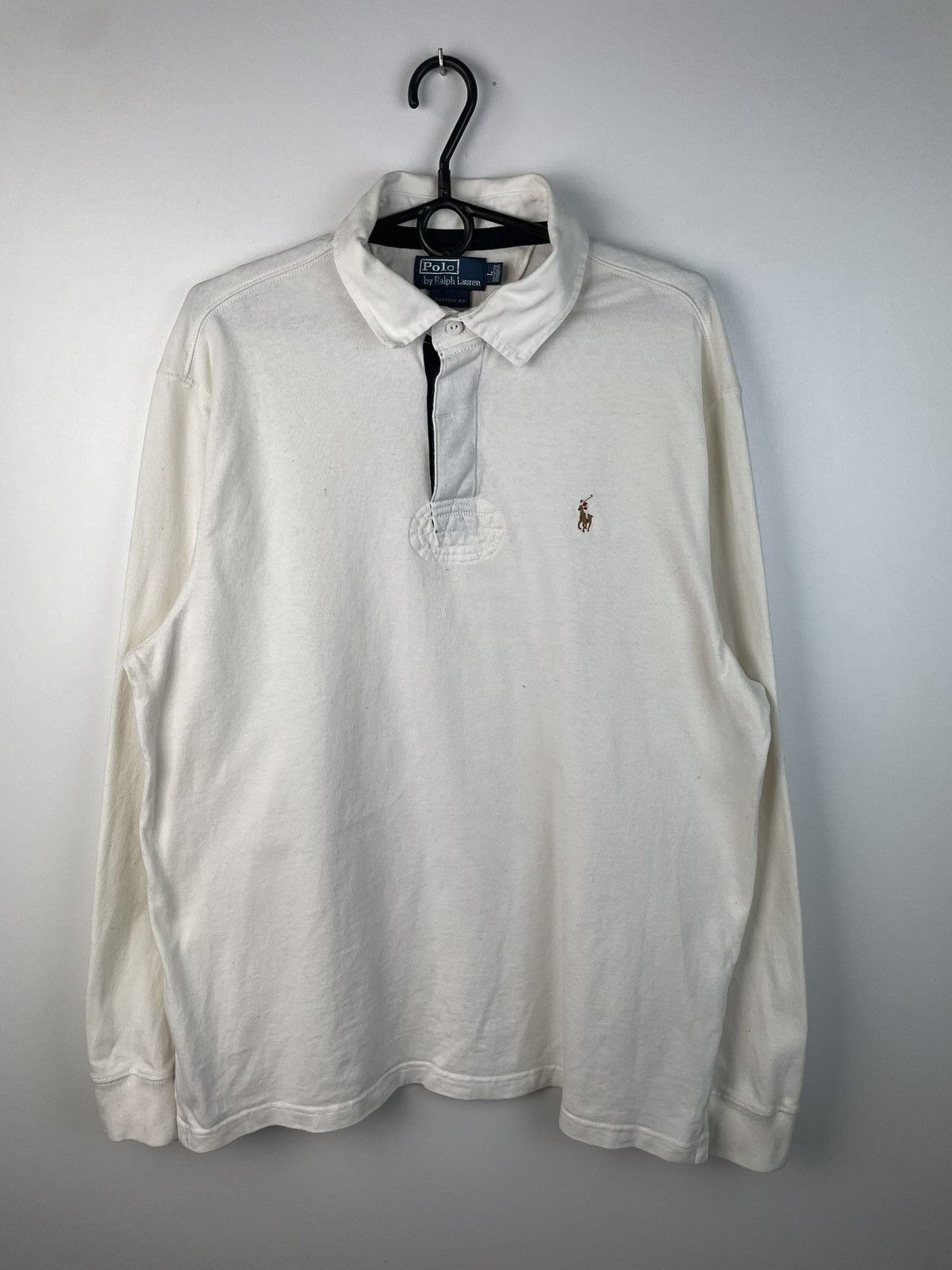 Polo Ralph Lauren × Vintage Polo Ralph Lauren Vintage Long Sleeve T Shirt Beige Size L Size US L / EU 52-54 / 3 - 1 Thumbnail