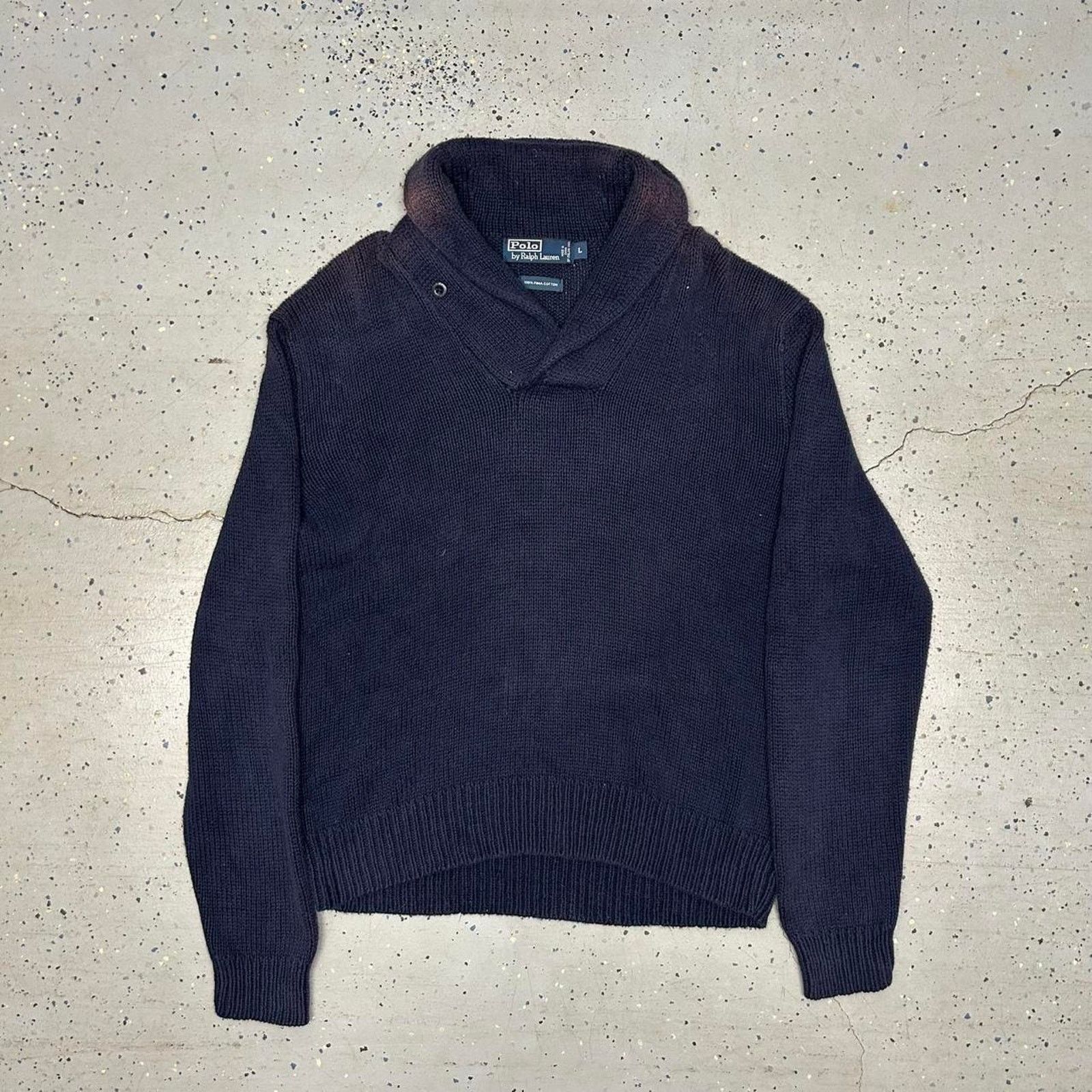 Ralph Lauren VTG Navy Ralph Lauren sweater Size US L / EU 52-54 / 3 - 1 Thumbnail