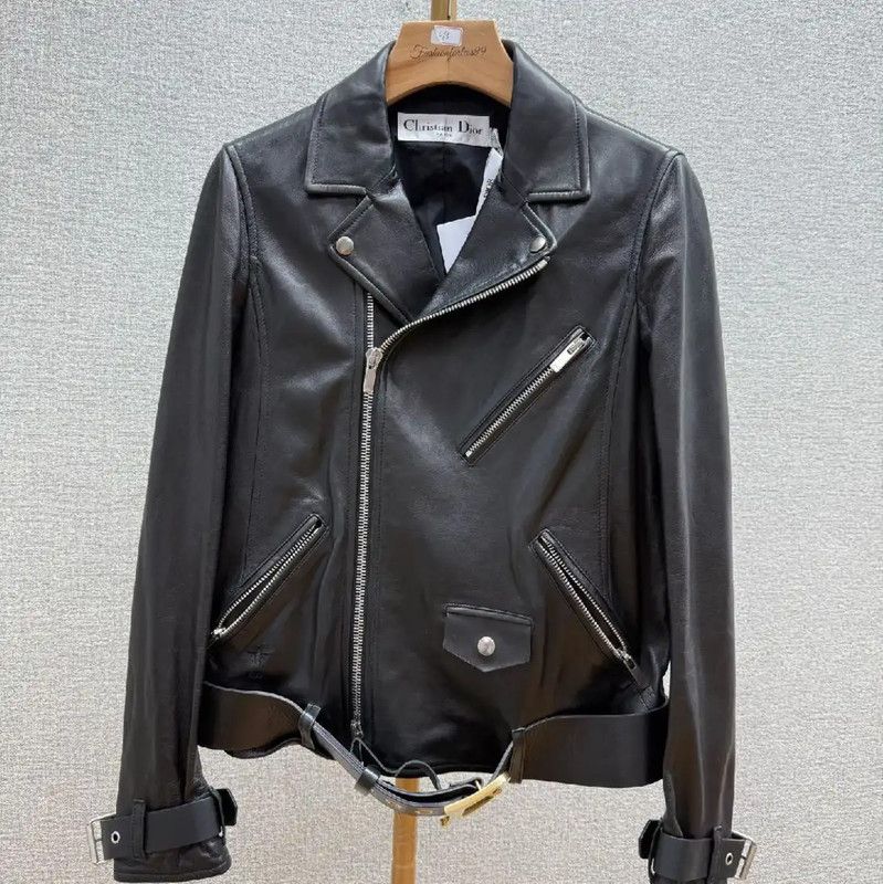 Dior Dior Black Leather Women's Jacket 0089 Size S / US 4 / IT 40 - 1 Thumbnail