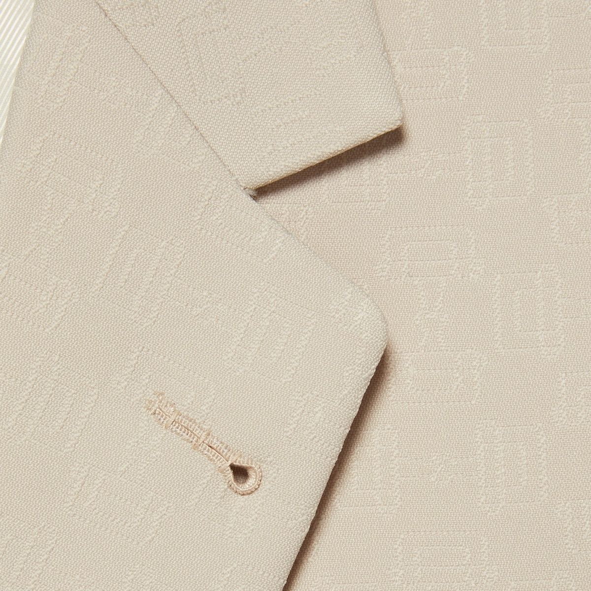 Gucci o1s1wg110125 Horsebit Fabric Jacquard Formal Jacket in Beige Size US S / EU 44-46 / 1 - 6 Thumbnail