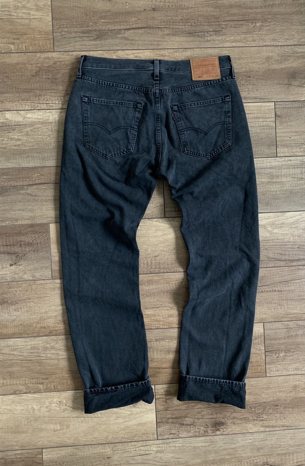 Levi's Levi’s Premium 501 Grey Washed Denim Pants Jeans Size US 33 - 3 Thumbnail