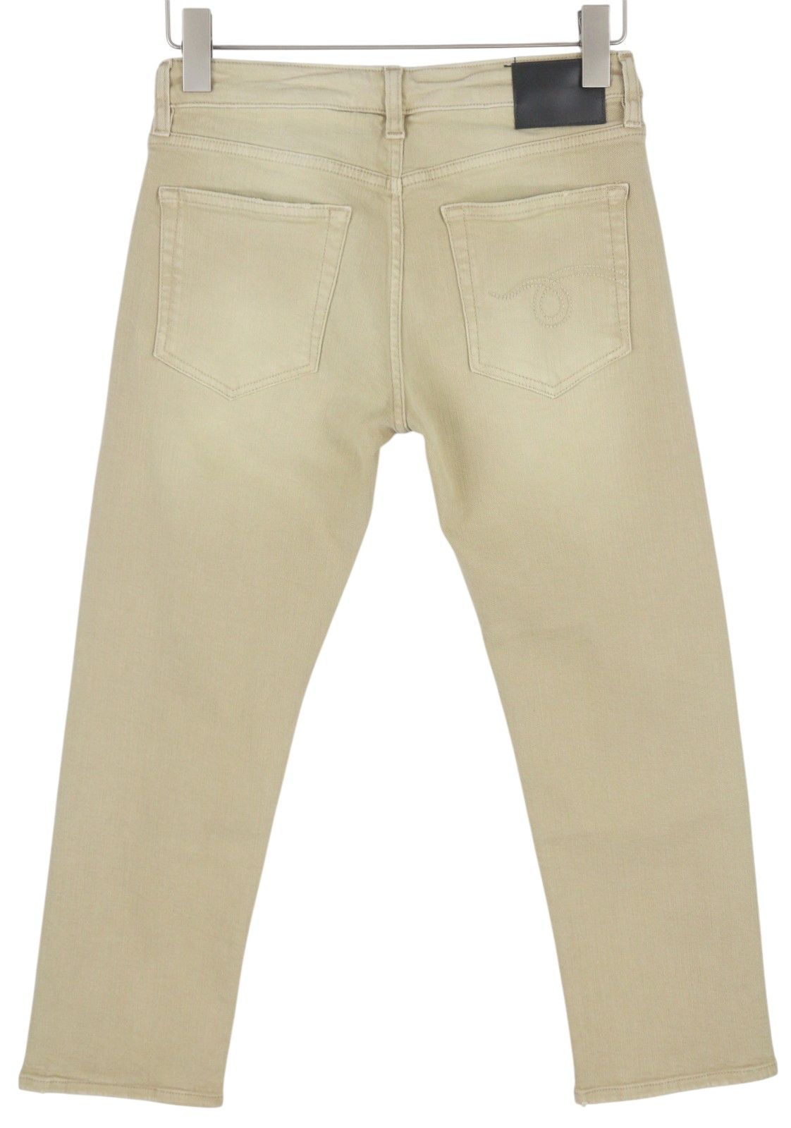 R13 BOY STRAIGHT 27 Khaki Stretchy Washed Cropped 86277 Size 27" / US 4 / IT 40 - 4 Thumbnail