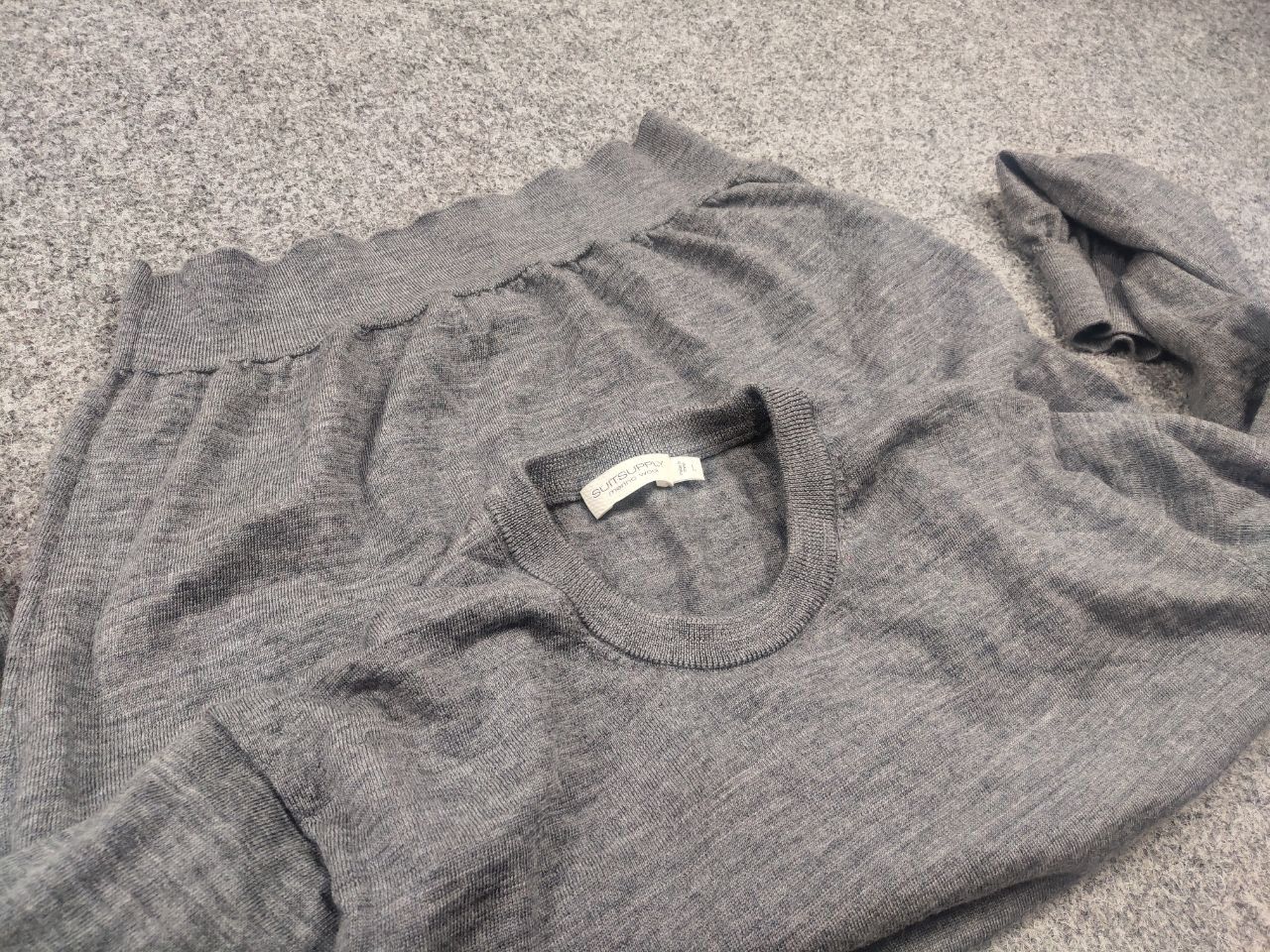 Suitsupply Suitsupply Sweatshirt Grey Merino Wool Long Sleeve Sweater Size US M / EU 48-50 / 2 - 8 Thumbnail