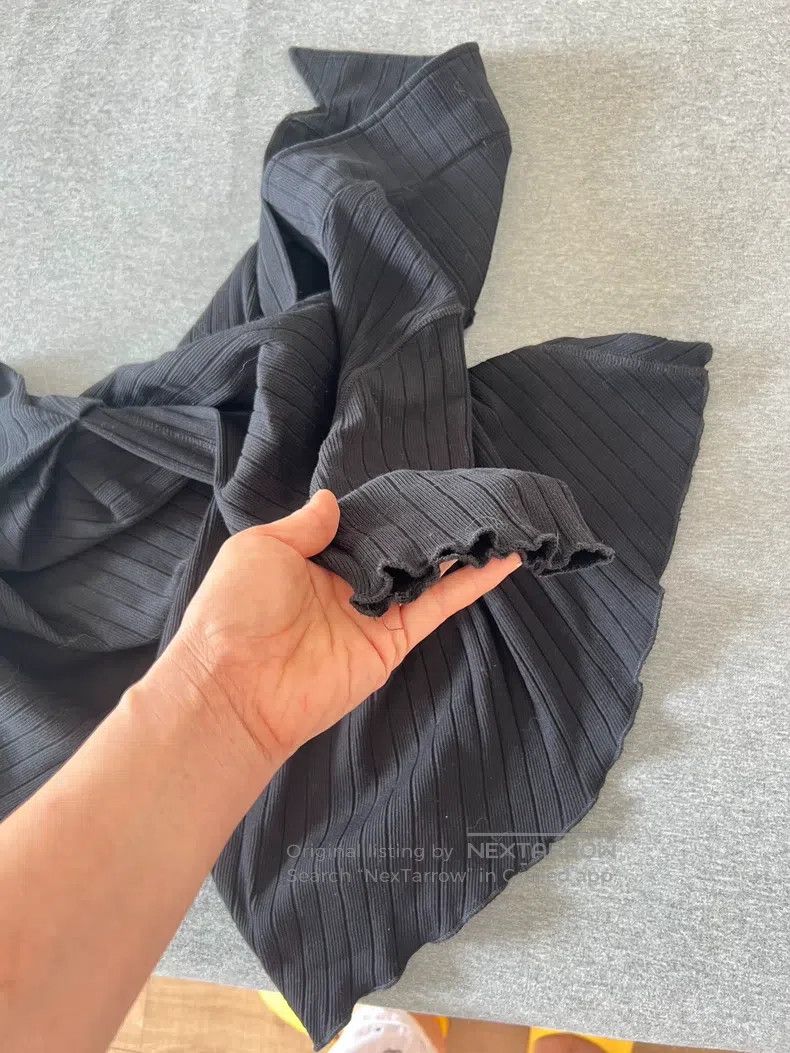 Helmut Lang Helmut Lang Ladies dress, pure cotton material, vertical r Size M / US 6-8 / IT 42-44 - 7 Thumbnail