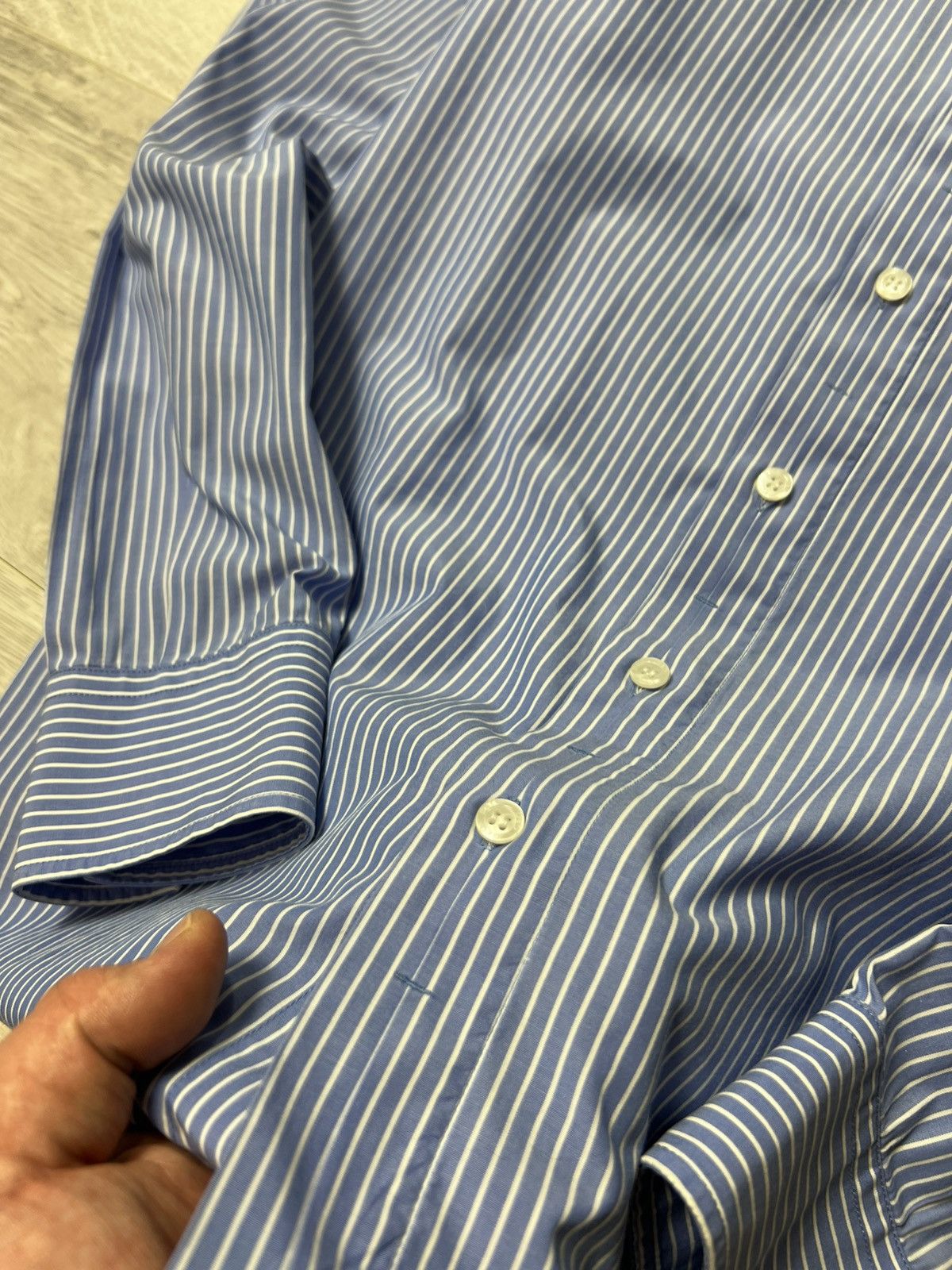 Dolce & Gabbana Dolce & Gabbana Striped Button Up Slim Shirt D&G Logo Size US M / EU 48-50 / 2 - 8 Thumbnail