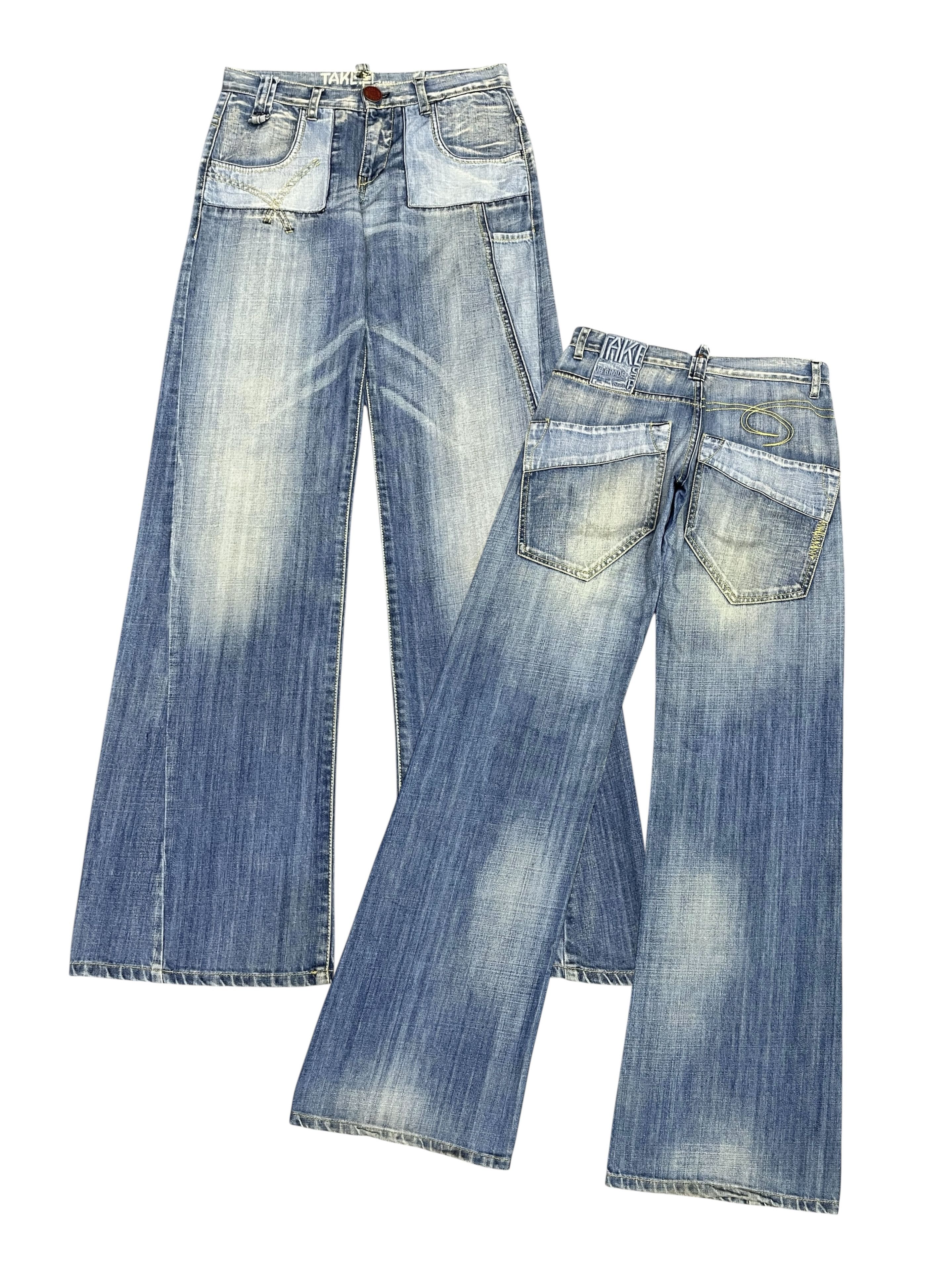 Italia Independent Vintage TAKE TWO Made in Italy Super Wide Leg Jeans - W28" Size 28" / US 6 / IT 42 - 1 Thumbnail