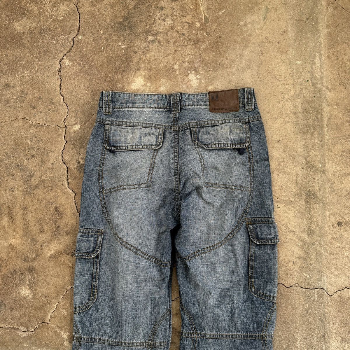 Japanese Brand × Vintage Vintage Y2K Time Zone Cargo Denim Pants Size US 30 / EU 46 - 7 Thumbnail