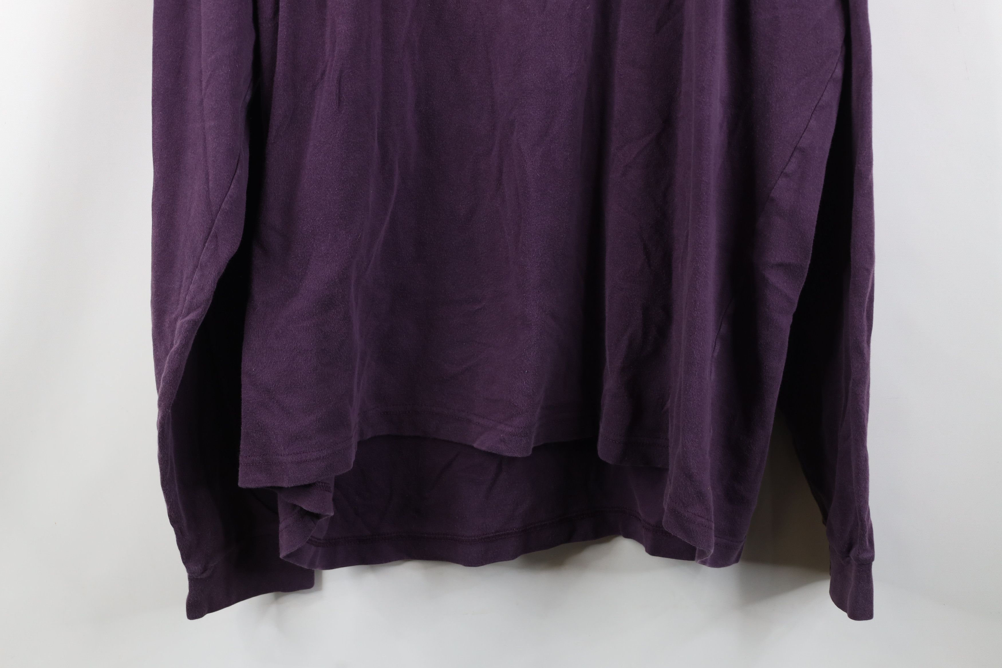 Vintage Vintage 90s Streetwear Mock Neck Long Sleeve T-Shirt Purple Size US XXL / EU 58 / 5 - 14 Thumbnail
