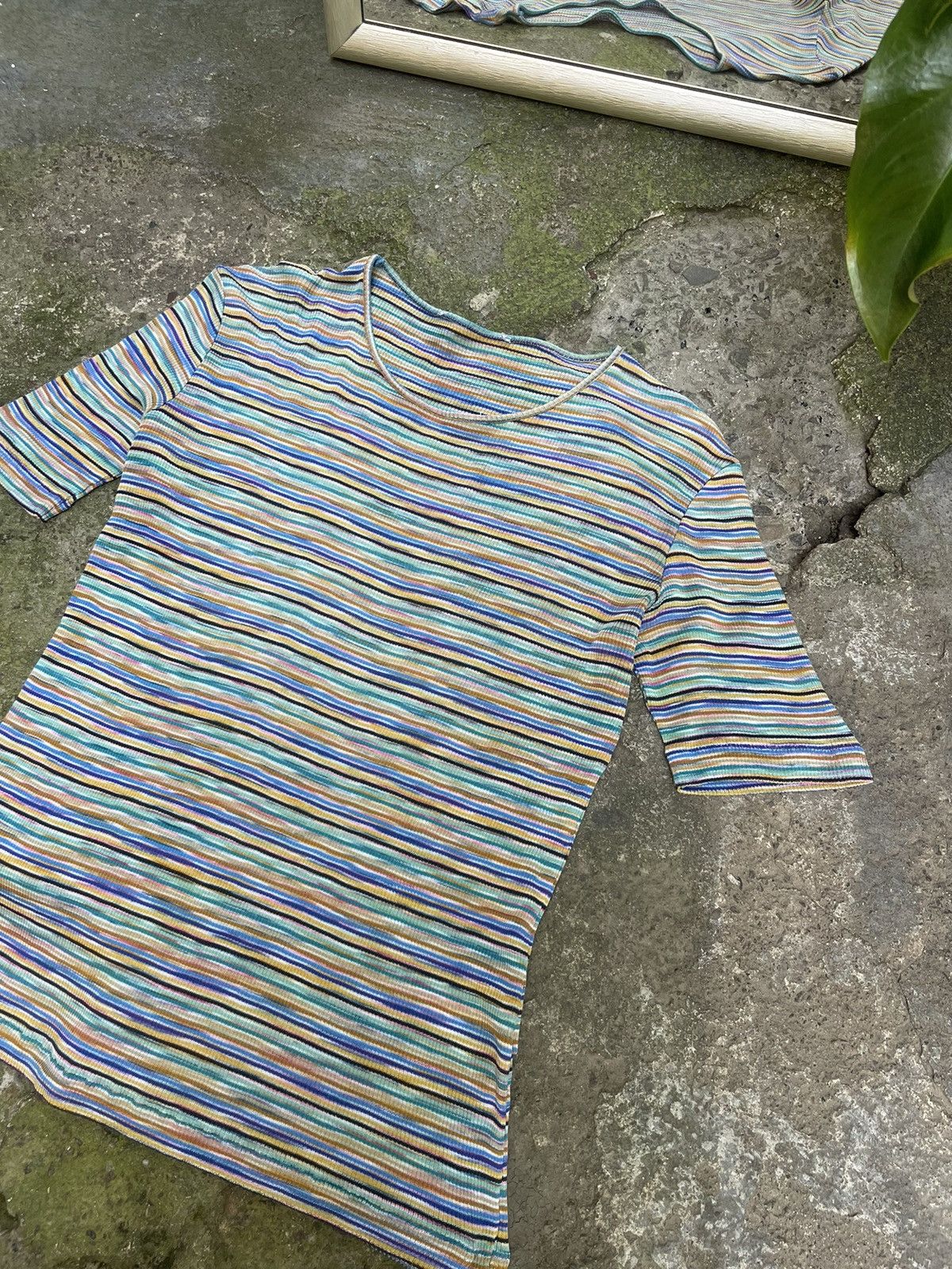Missoni Vintage 00’s Missoni Sport T-Shirt Multicoloured RARE Size S / US 4 / IT 40 - 3 Thumbnail