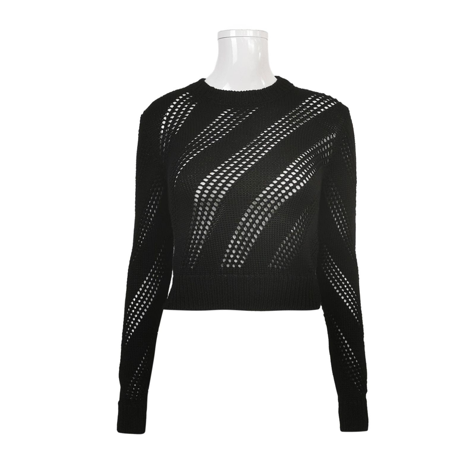 Saint Laurent Paris Saint Laurent Openwork Knit Sweater S Size S / US 4 / IT 40 - 1 Thumbnail