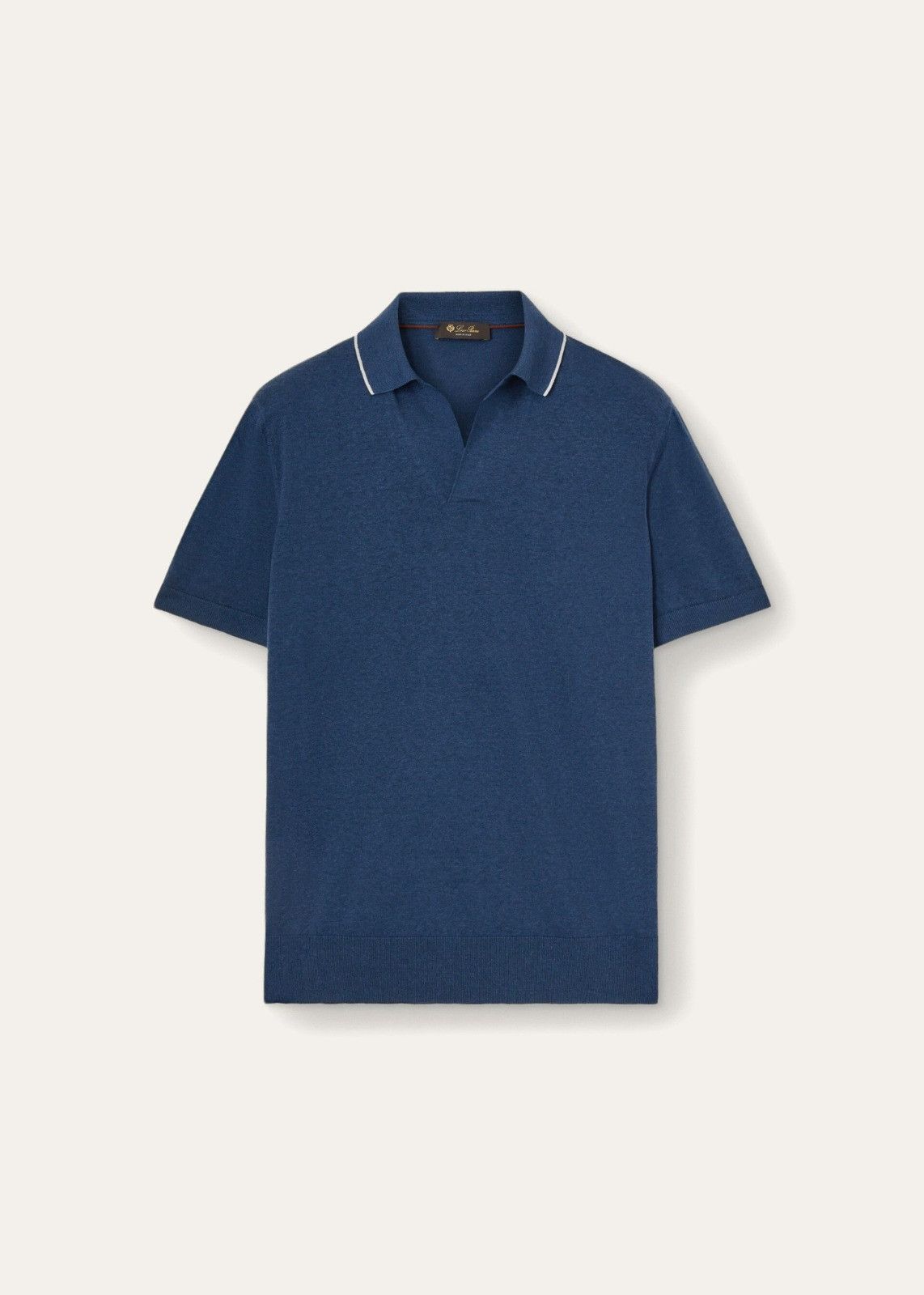 Loro Piana o1srvl11e1224 Buttonless Polo Shirt in Navy Blue Size US XL / EU 56 / 4 - 1 Preview