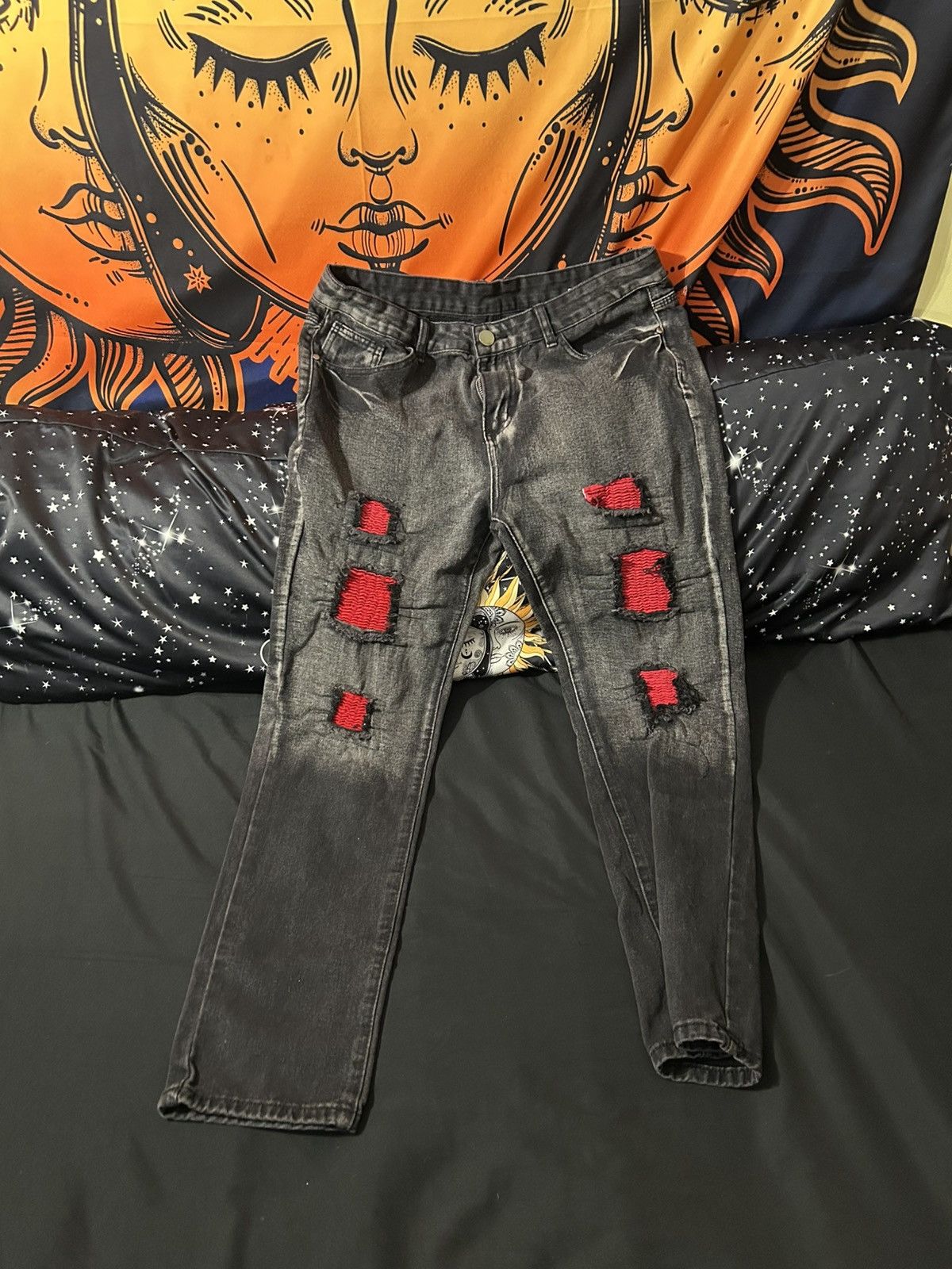 Other Black and grey ripped jeans Size US 38 / EU 54 - 1 Thumbnail