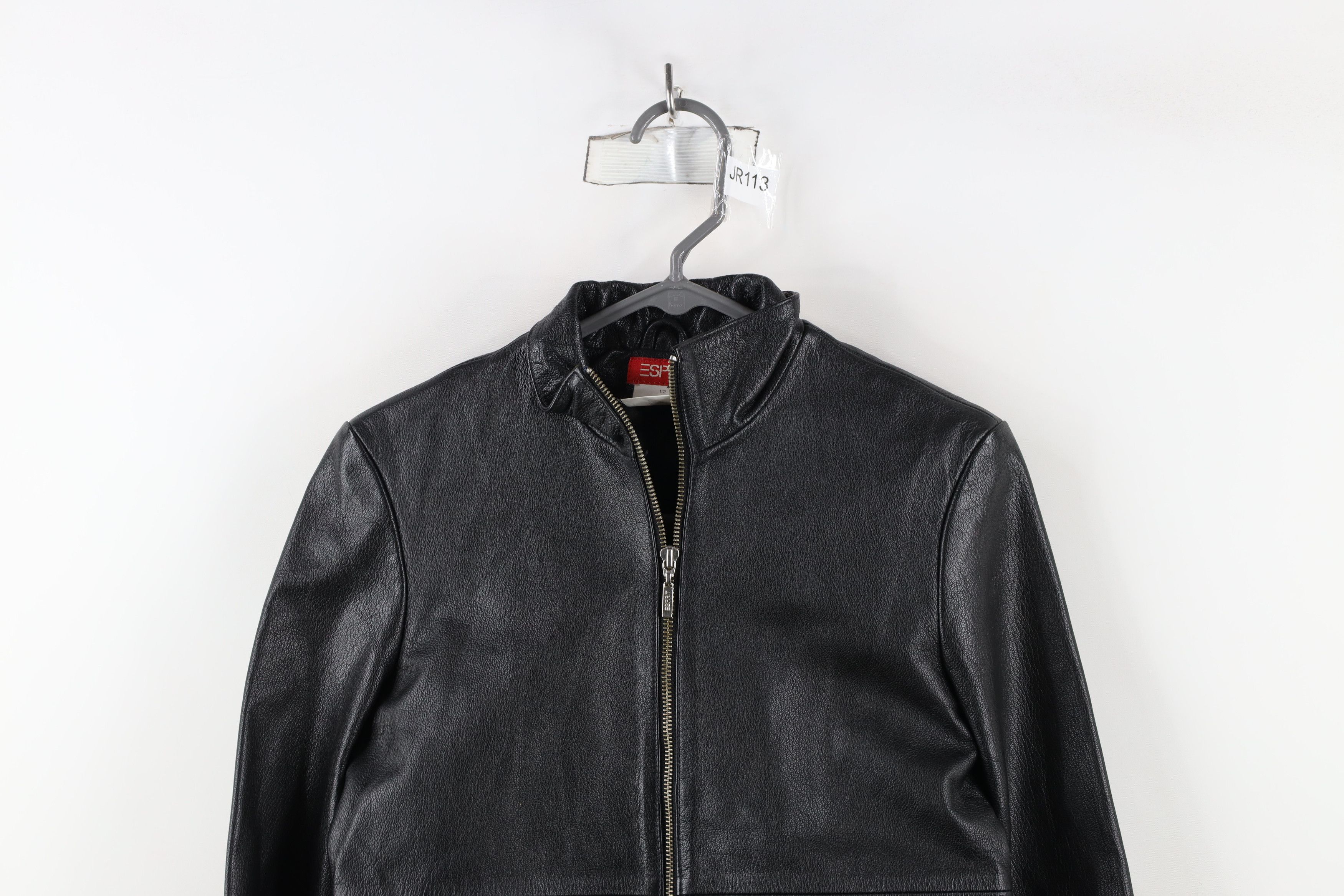 Esprit × Vintage Vintage 90s Y2K Esprit Cropped Leather Motorcycle Jacket Size XS / US 0-2 / IT 36-38 - 2 Thumbnail