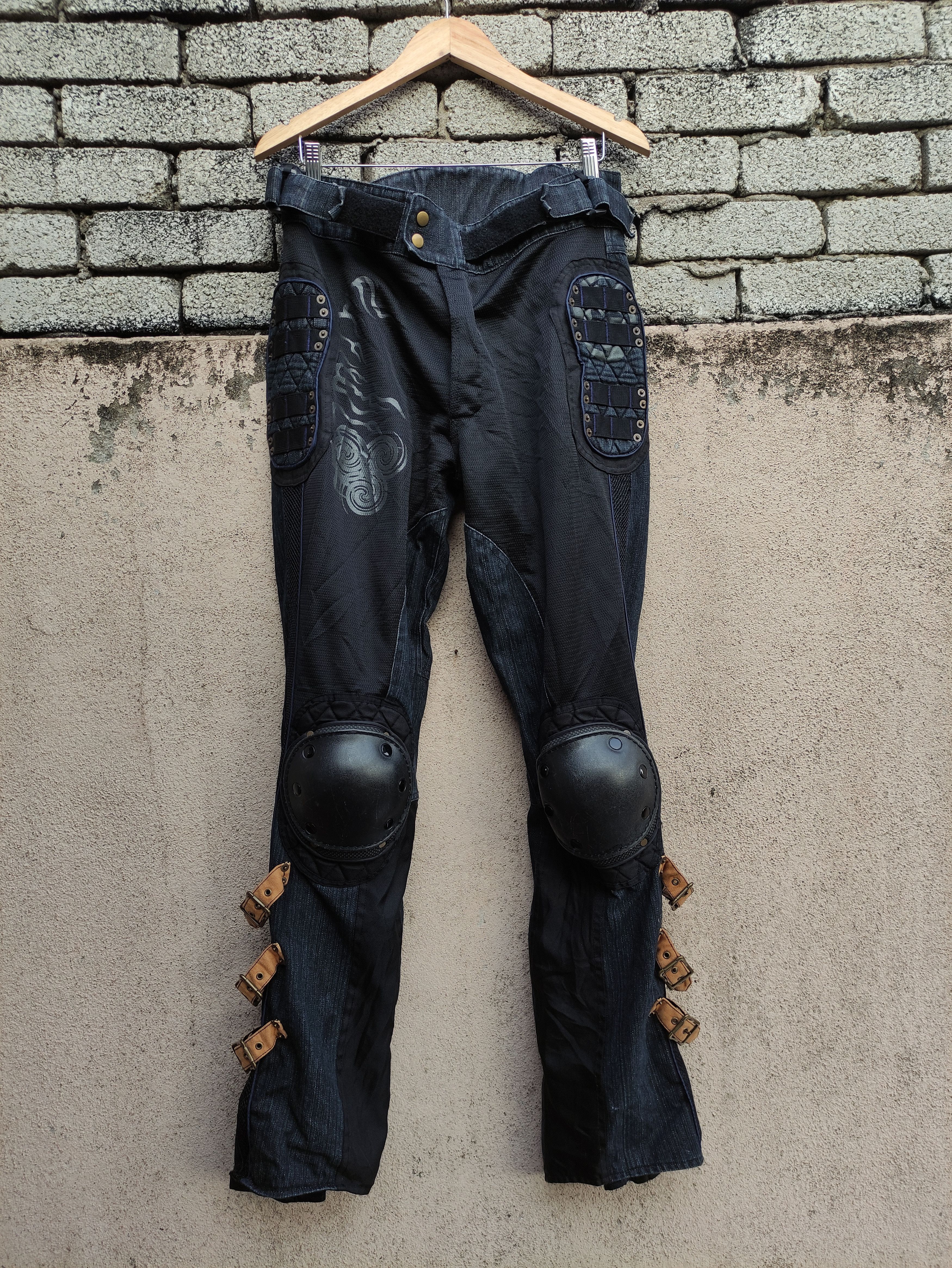 Japanese Brand JAPANESE TRADITION MOTORCYCLE RIDING DENIM PANTS RARE DESIGN Size US 33 - 3 Thumbnail