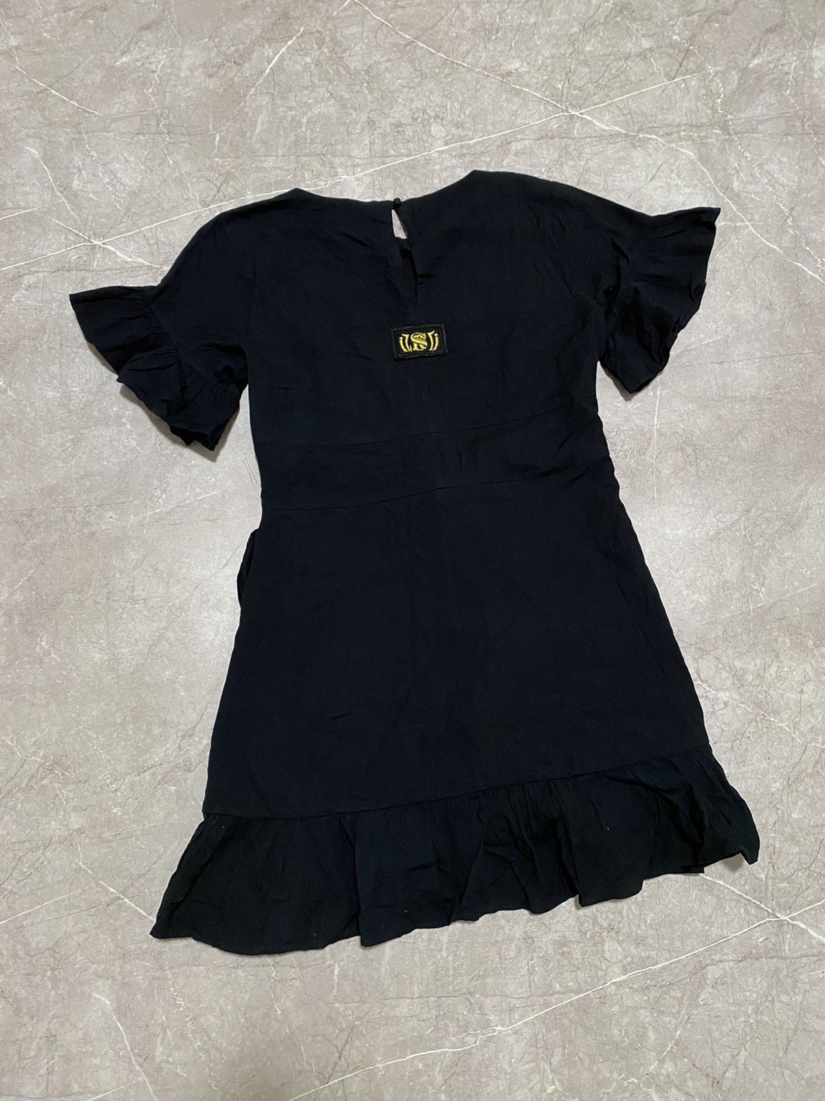 Sonia Rykiel Vintage Sonia by Sonia Rykiel Ruffled Shift Dress Black Size XS / US 0-2 / IT 36-38 - 14 Thumbnail