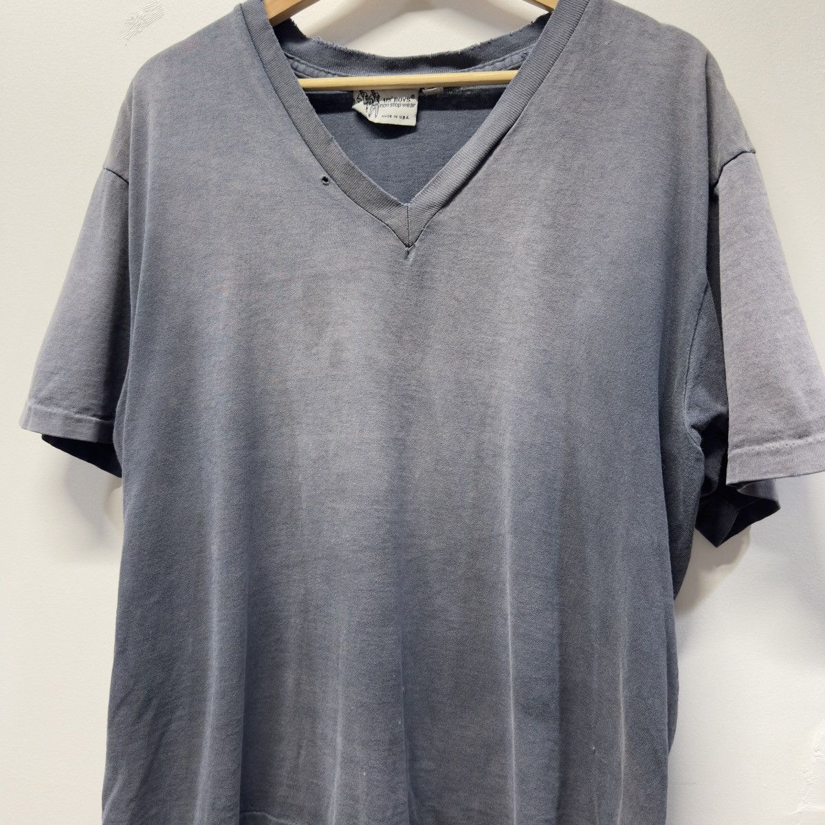 Vintage 90s Thrashed Faded Distressed V Neck Shirt ERD Grunge Chrome Size US M / EU 48-50 / 2 - 5 Thumbnail