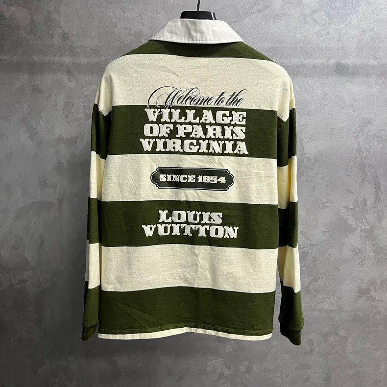 Louis Vuitton louis vuitton24 new green lettering logo striped polo-2507 Size US L / EU 52-54 / 3 - 3 Thumbnail