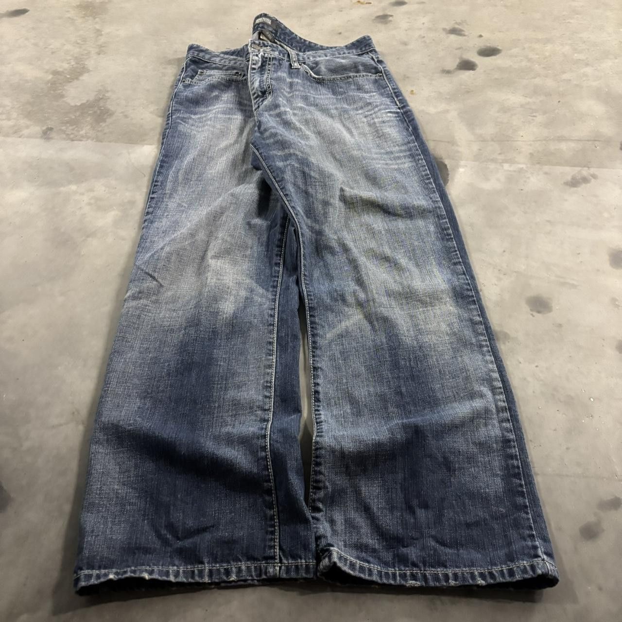 Vintage Crazy Vintage Y2K/2000s Grunge Faded Dark Wash Denim Jeans! 36x30 Size US 36 / EU 52 - 3 Thumbnail