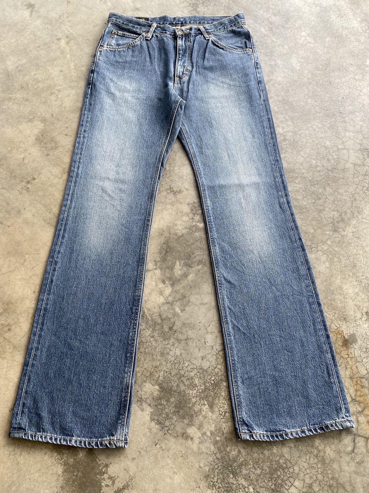Lee Flare Jeans Japanese Lee Rider Distressed Blue 231 Size US 32 / EU 48 - 1 Thumbnail
