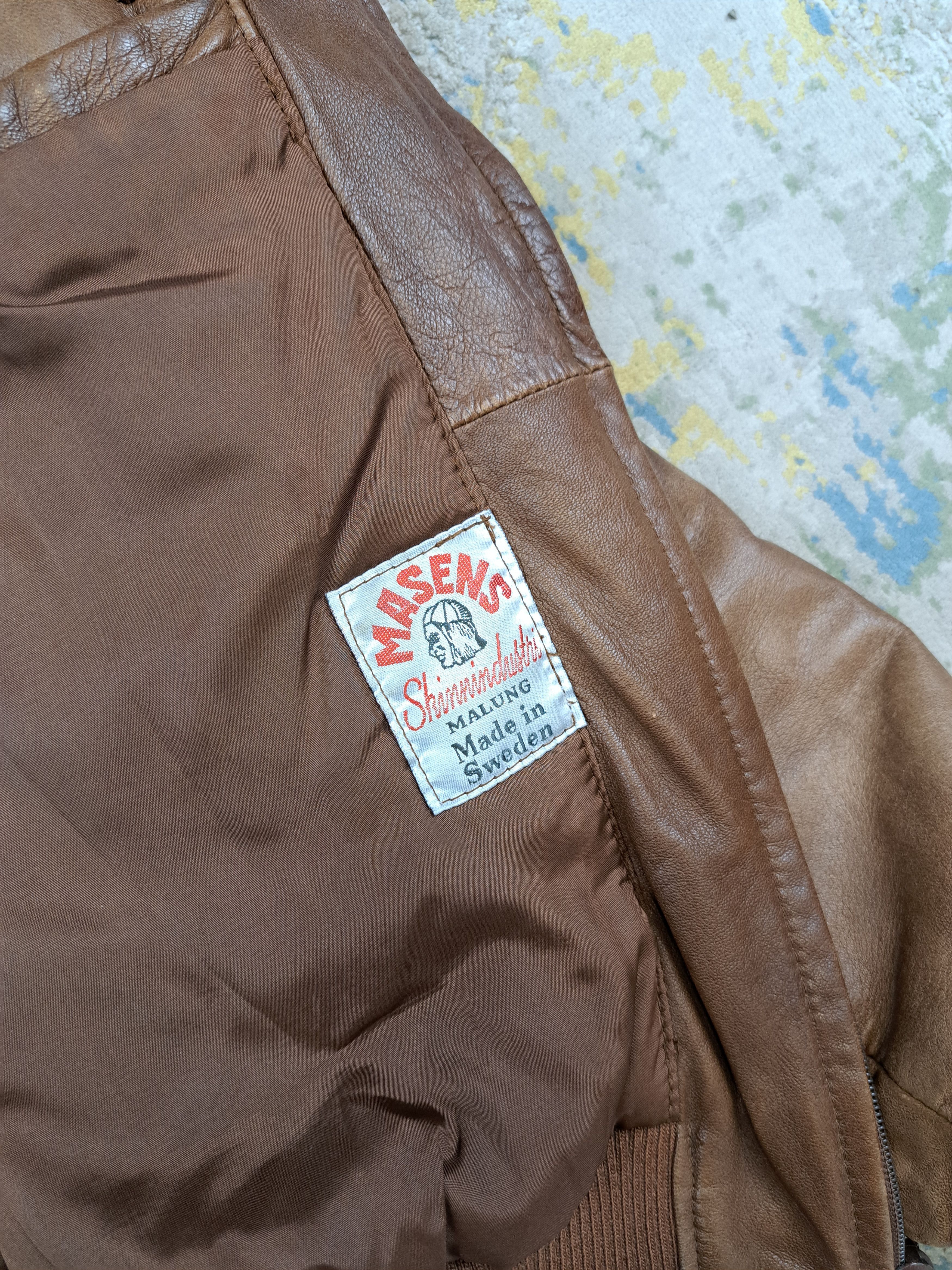 Genuine Leather Vintage Brown Leather Jacket Top Quality Hedi Slimane Style Size US L / EU 52-54 / 3 - 8 Thumbnail