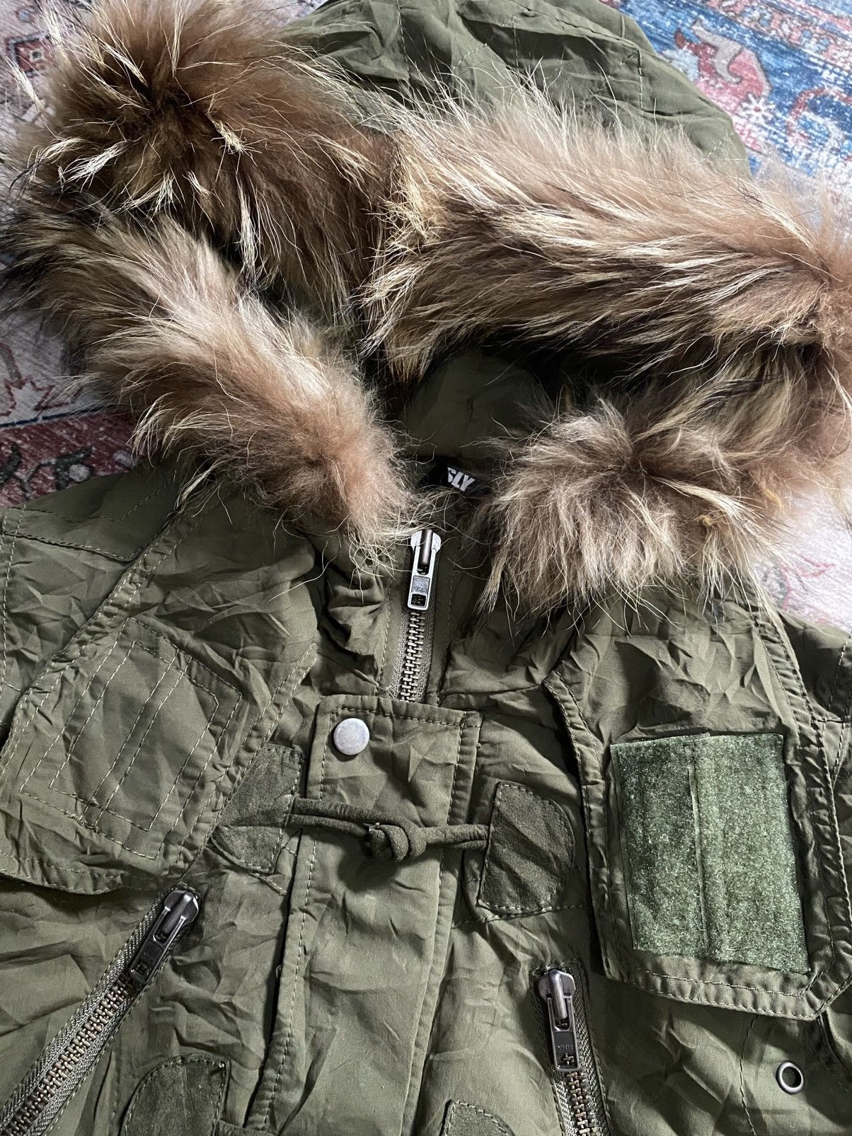 SLY 🔥FREE SHIPPING🔥SLY Raccoon Fur Hooded Cargo Jacket Size M / US 6-8 / IT 42-44 - 4 Thumbnail