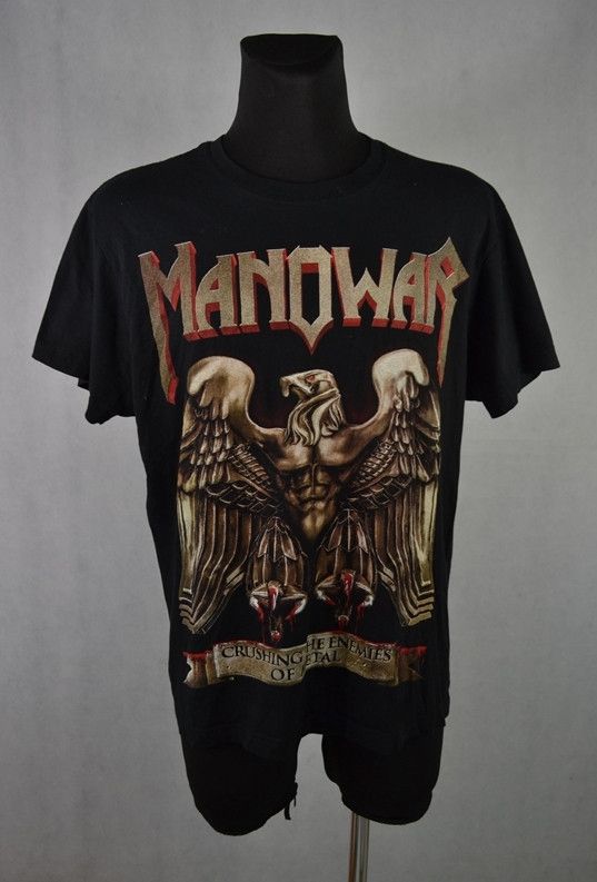 Band Tees × Vintage MANOWAR Crushing The Enemies Of Metal Anniversary Tour 2023 Size US L / EU 52-54 / 3 - 1 Thumbnail