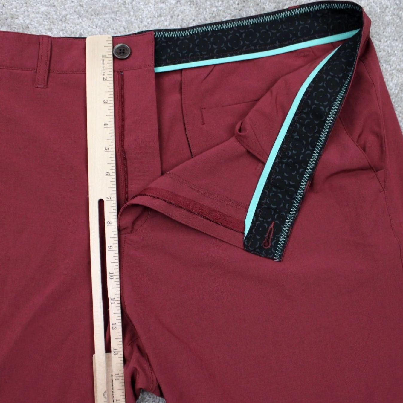 Vintage 7 Diamonds Momentum Performance Shorts Mens 40 Red Bermuda Shorts 10" Inseam Casual Golf Outdoor Preppy Mens Size US 40 / EU 56 - 7 Thumbnail