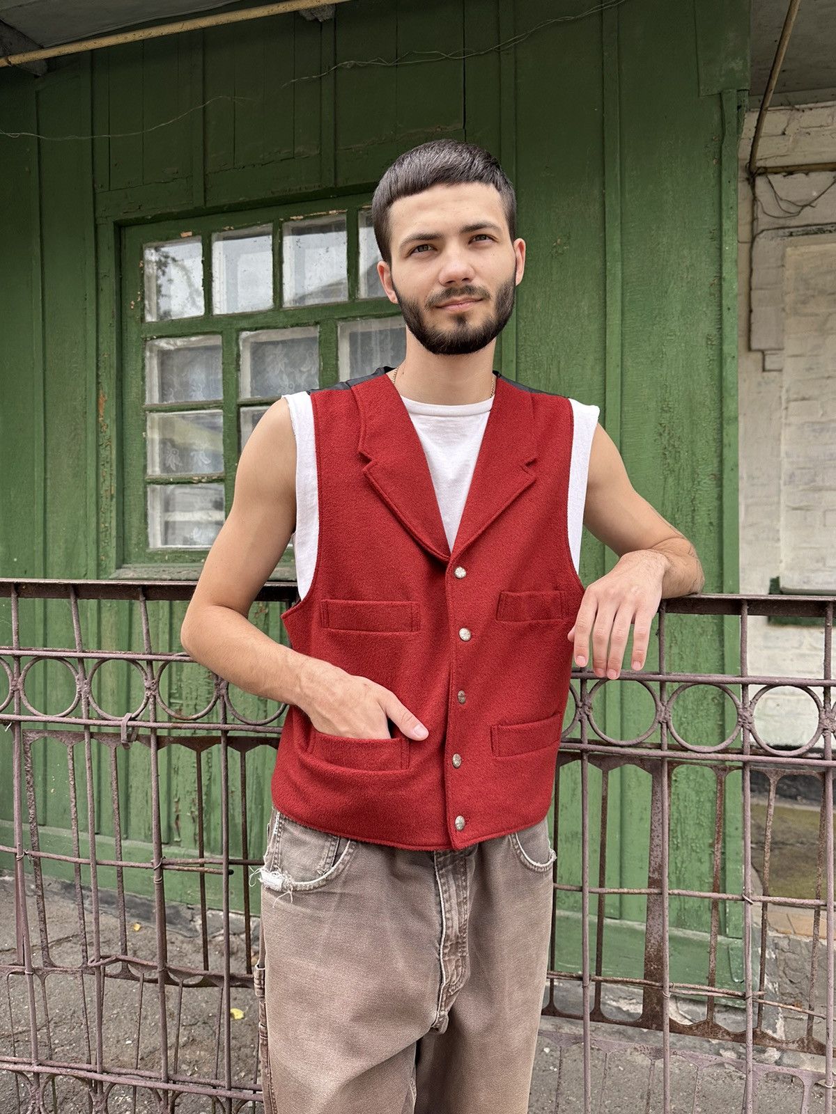 Vintage Vintage 90s Wahmaker Western Wool/Silk Vest Size US M / EU 48-50 / 2 - 1 Thumbnail