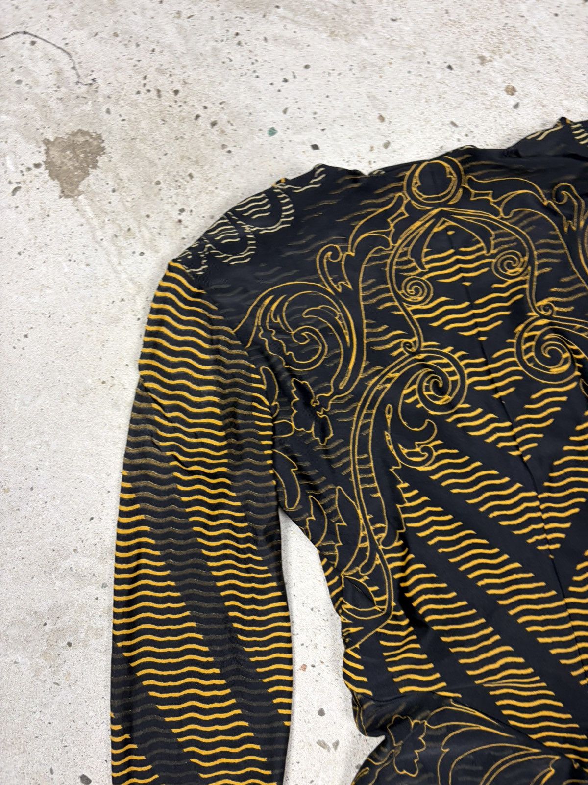 Roberto Cavalli Roberto Cavalli 2007 Gold & Black Printed Ruched Dress Size XS / US 0-2 / IT 36-38 - 17 Thumbnail
