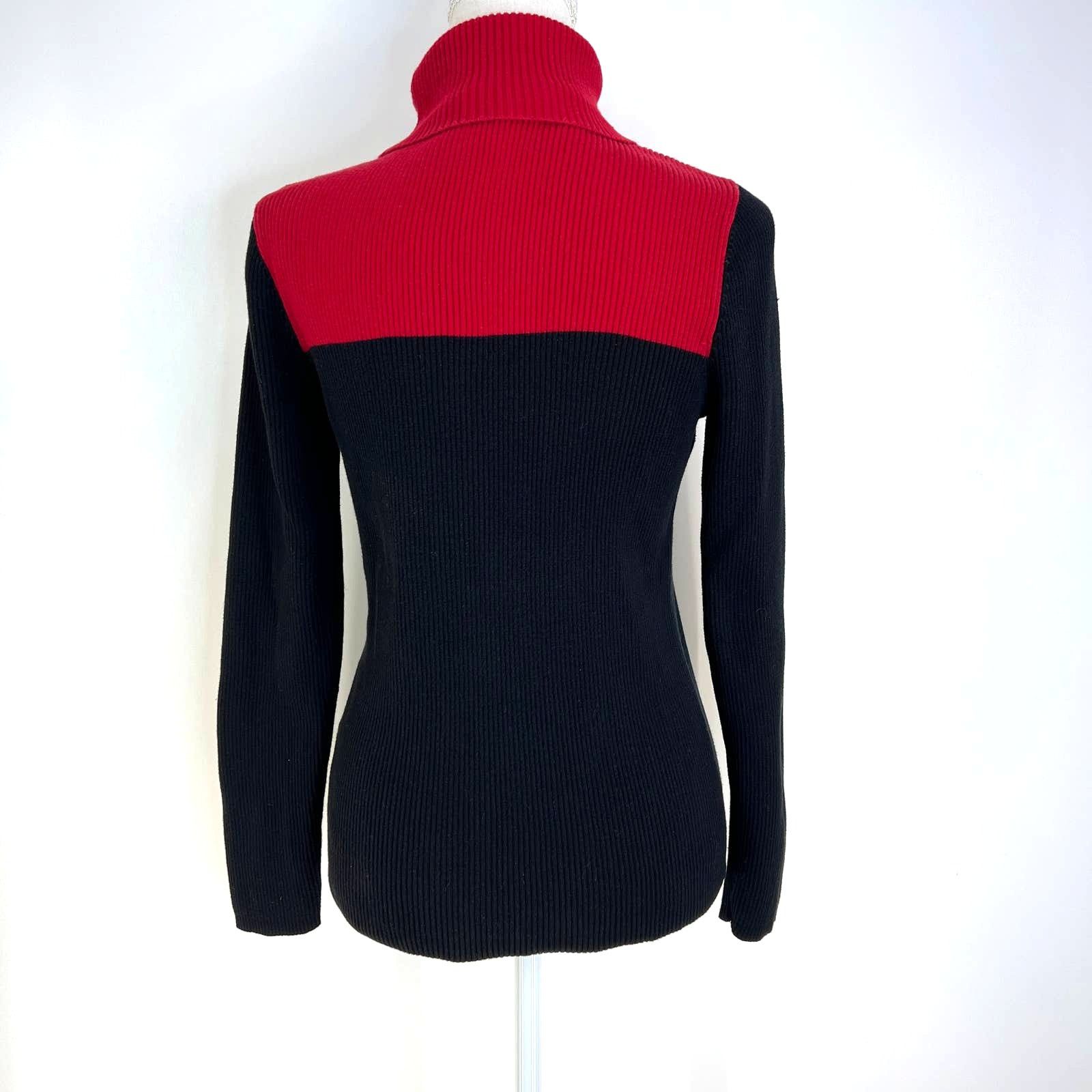 Lauren Ralph Lauren Lauren Ralph Lauren Ribbed Knit Turtleneck Sweater Size L / US 10 / IT 46 - 6 Thumbnail