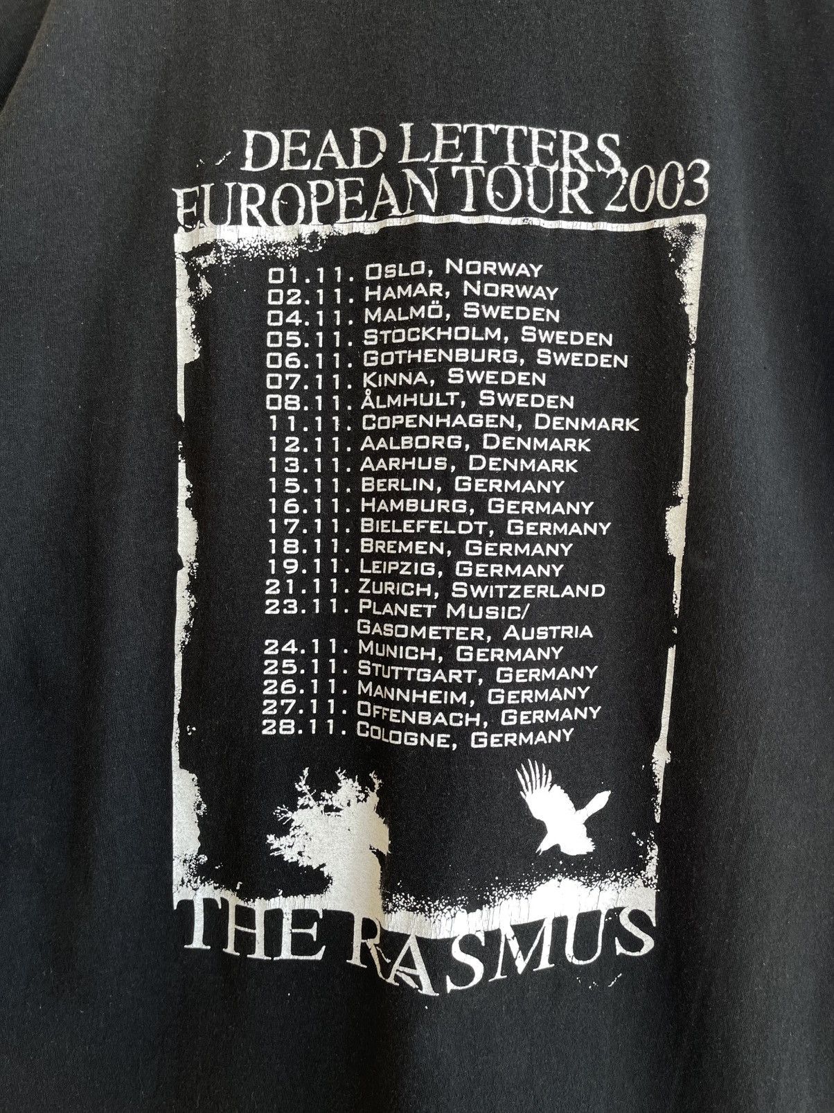 Band Tees The Rasmus Dead Letters European Tour 2003 T-Shirt Emo 2000s Size US M / EU 48-50 / 2 - 7 Thumbnail