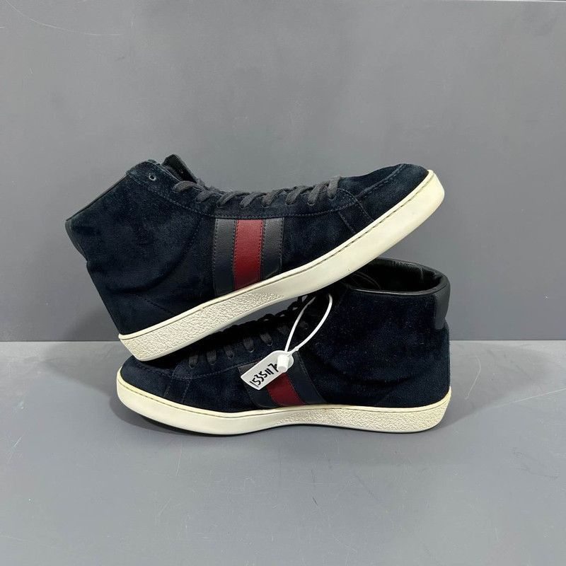 Gucci Gucci Suede High-Top Sneakers in Dark Blue -2508 Size US 8 / EU 41 - 7 Thumbnail