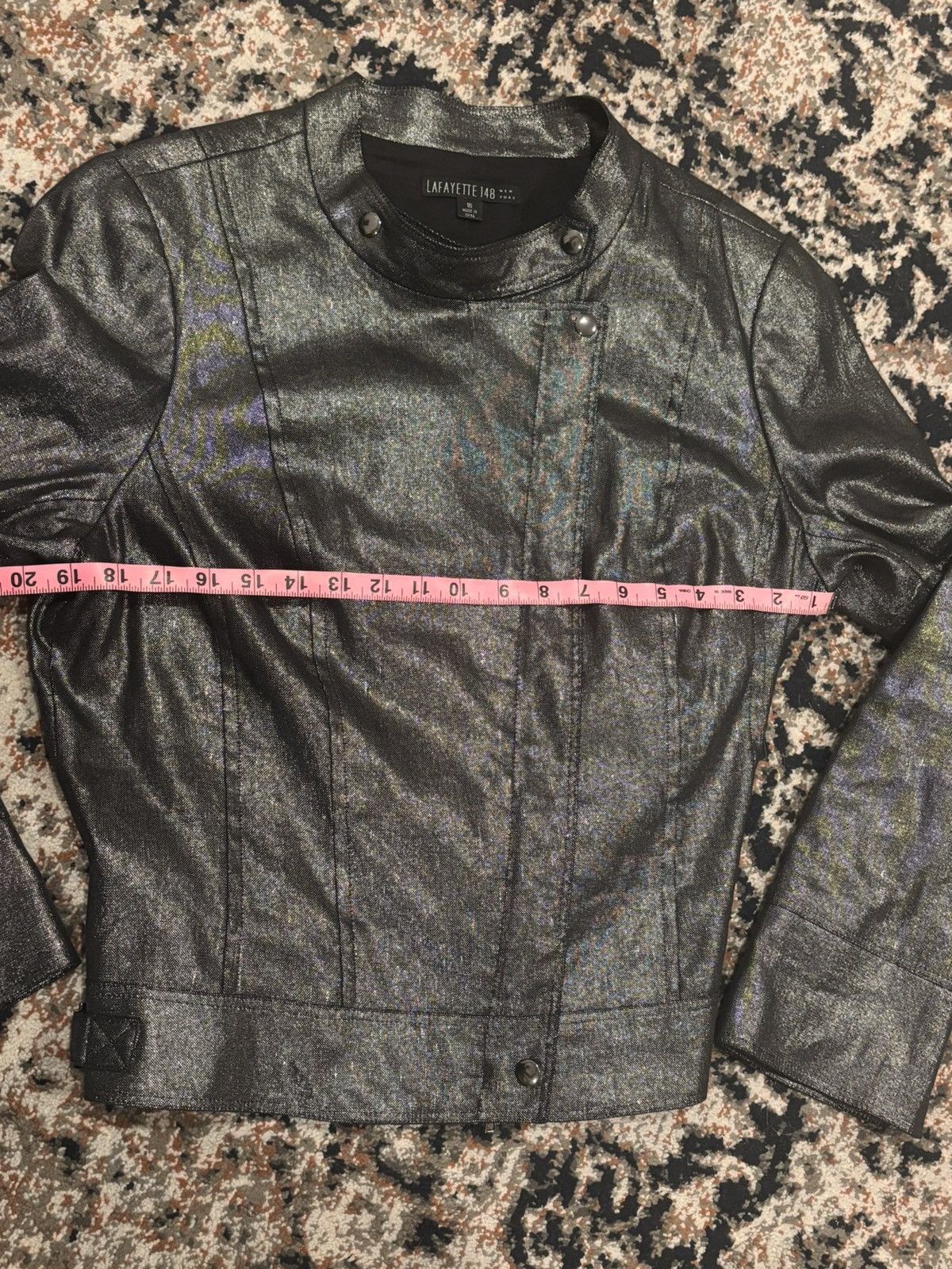 Lafayette 148 Linen Metallic Fencing Jacket by Lafayette 148 Men's Large Size US L / EU 52-54 / 3 - 11 Thumbnail