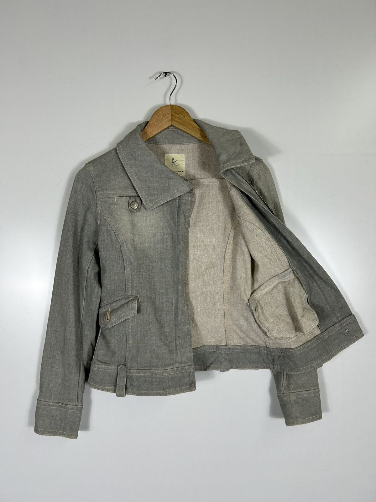 Japanese Brand ⚡️Vintage Y2K Kumiyoku Onward Zipper Denim Jacket Size S / US 4 / IT 40 - 8 Thumbnail