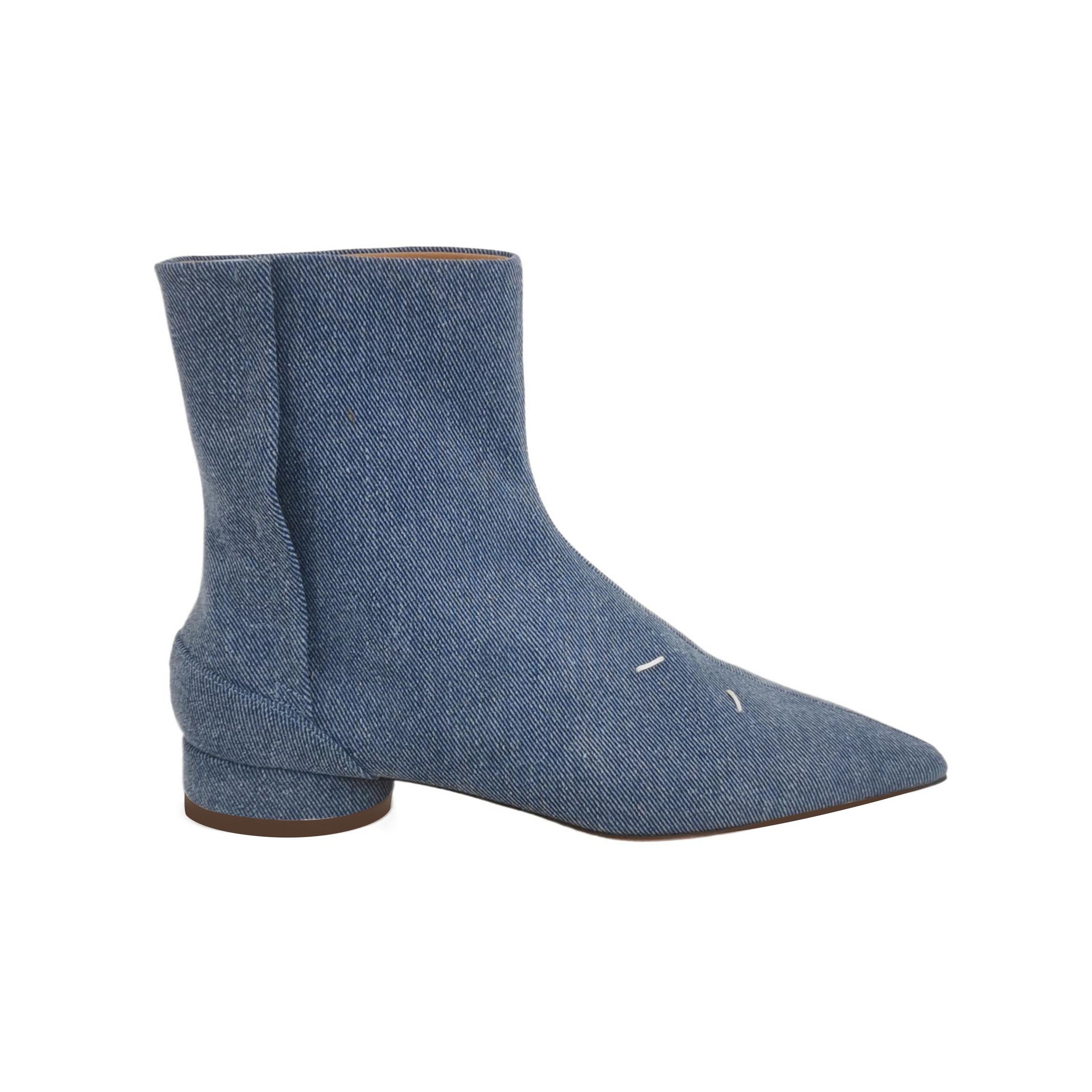 Maison Margiela Maison Margiela Denim Pointed Boots Size 36 Size US 6 / IT 36 - 1 Thumbnail