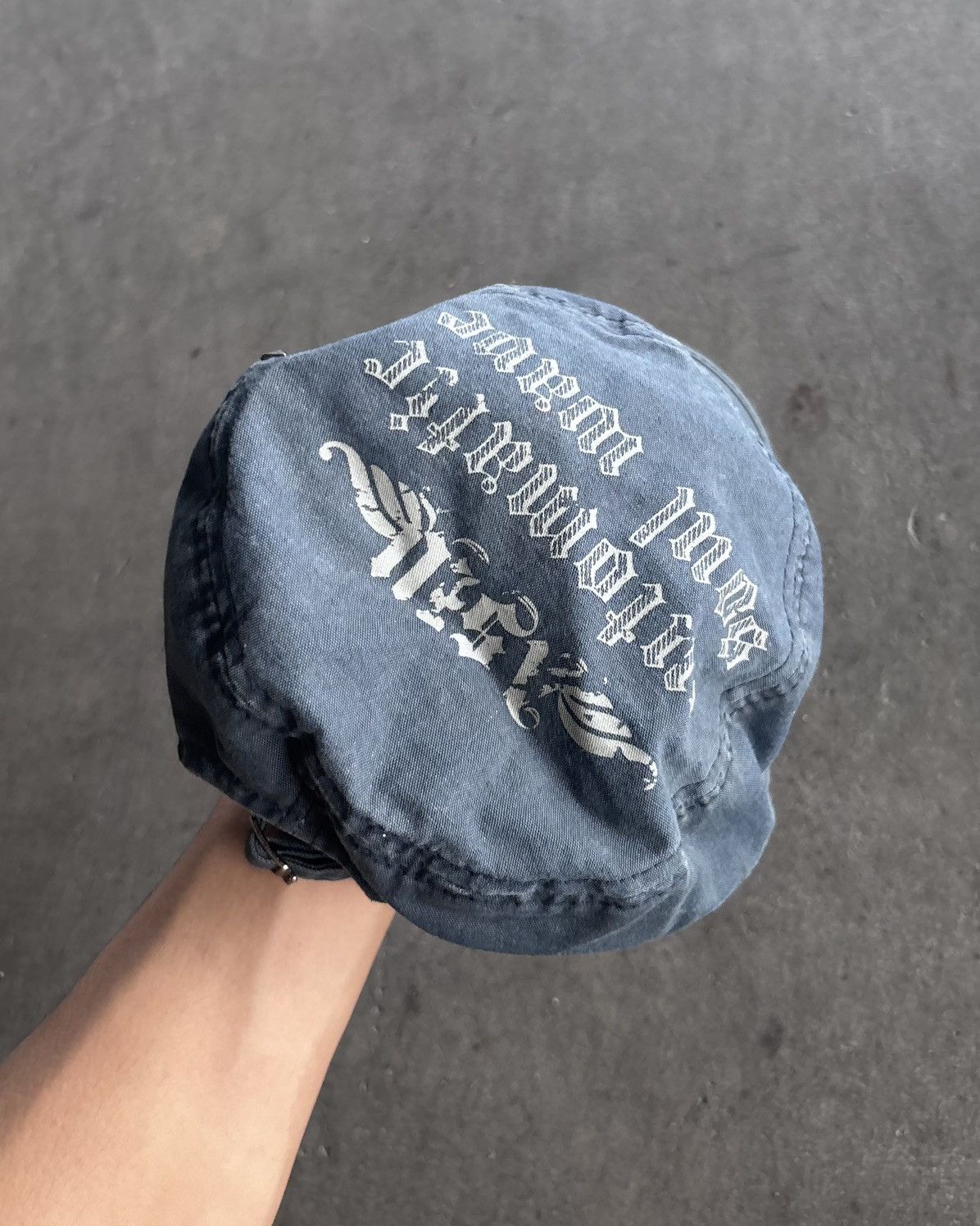 If Six Was Nine × Japanese Brand × Le Grande Bleu (L.G.B.) 2000s Skull Studed Cadet Hat Japan Size ONE SIZE - 4 Thumbnail