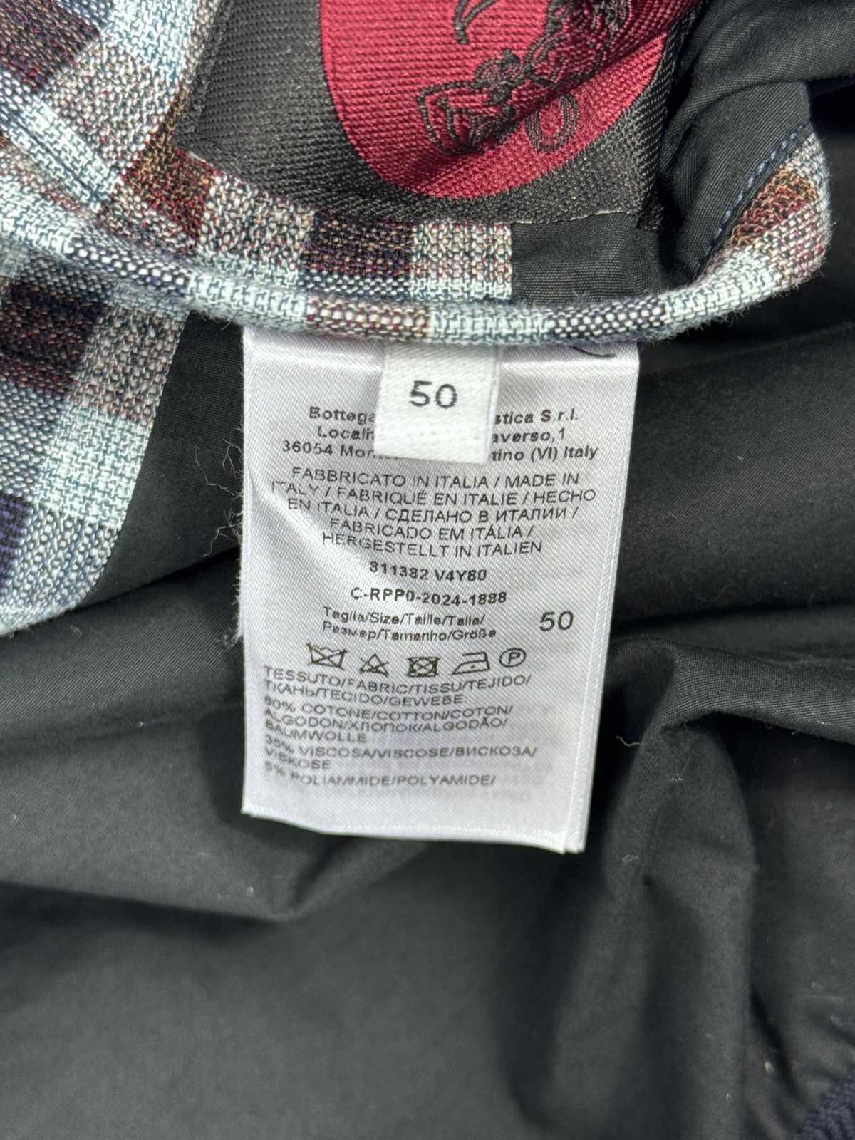 Bottega Veneta CHECKED FULL ZIP JACKET Size US L / EU 52-54 / 3 - 7 Thumbnail