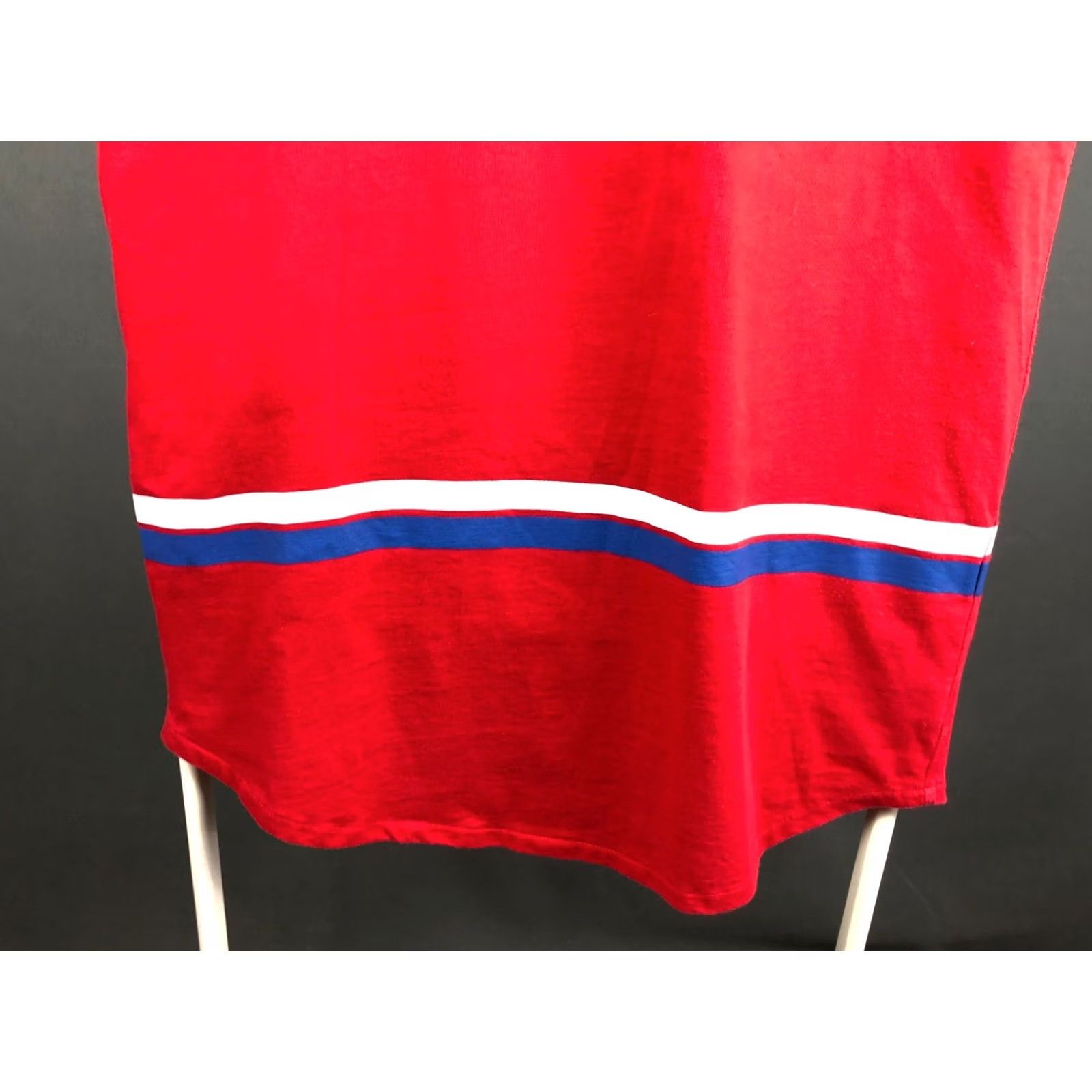 Vintage Stussy Men's T-Shirt S Red Cotton Striped 3/4 Sleeve Long Tee Shirt Jersey Logo Printed Size US S / EU 44-46 / 1 - 7 Thumbnail