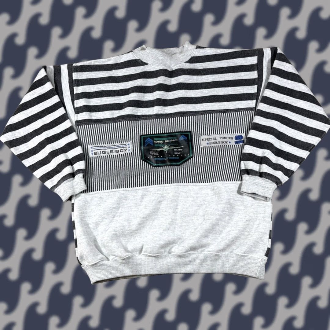 Bugle Boy VINTAGE Bugle Boy Special Forces CL-950 Patched Sweatshirt Shirt Mens Small Gray Black Short Sleeve? Size US S / EU 44-46 / 1 - 1 Thumbnail